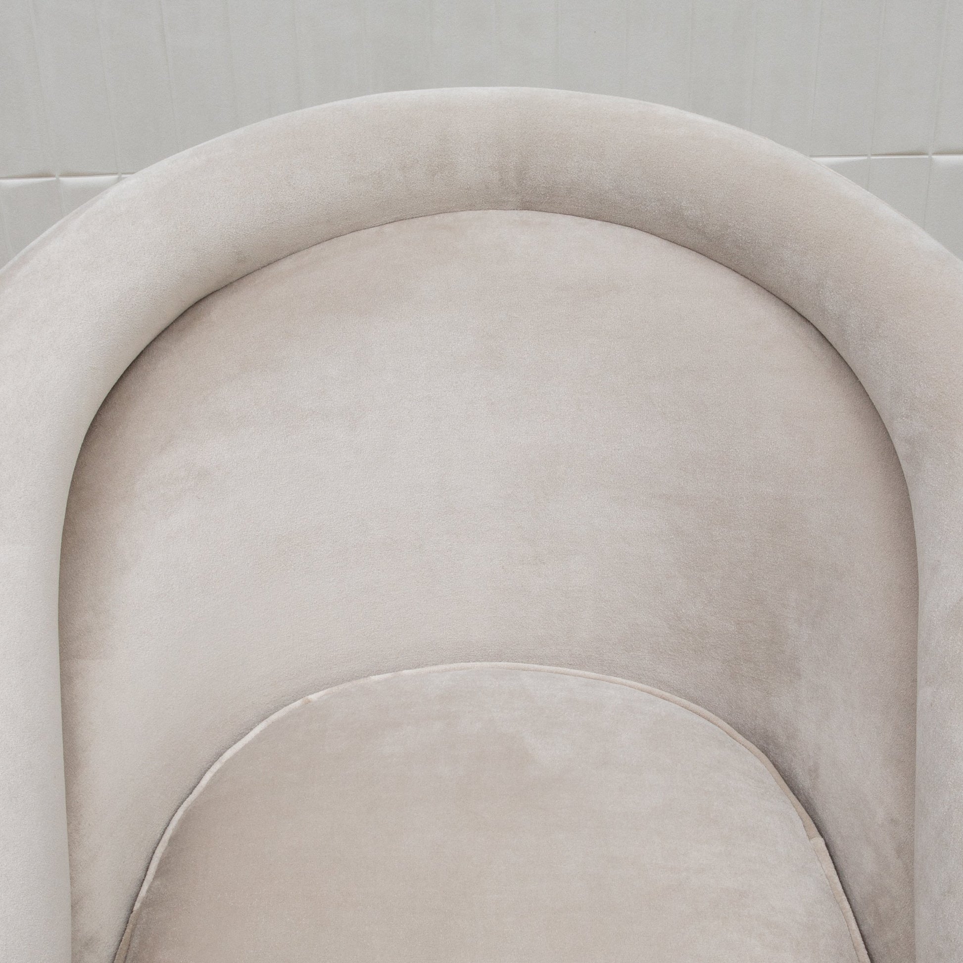Swivel Chair in Grey Velvet with Walnut by MOGUL