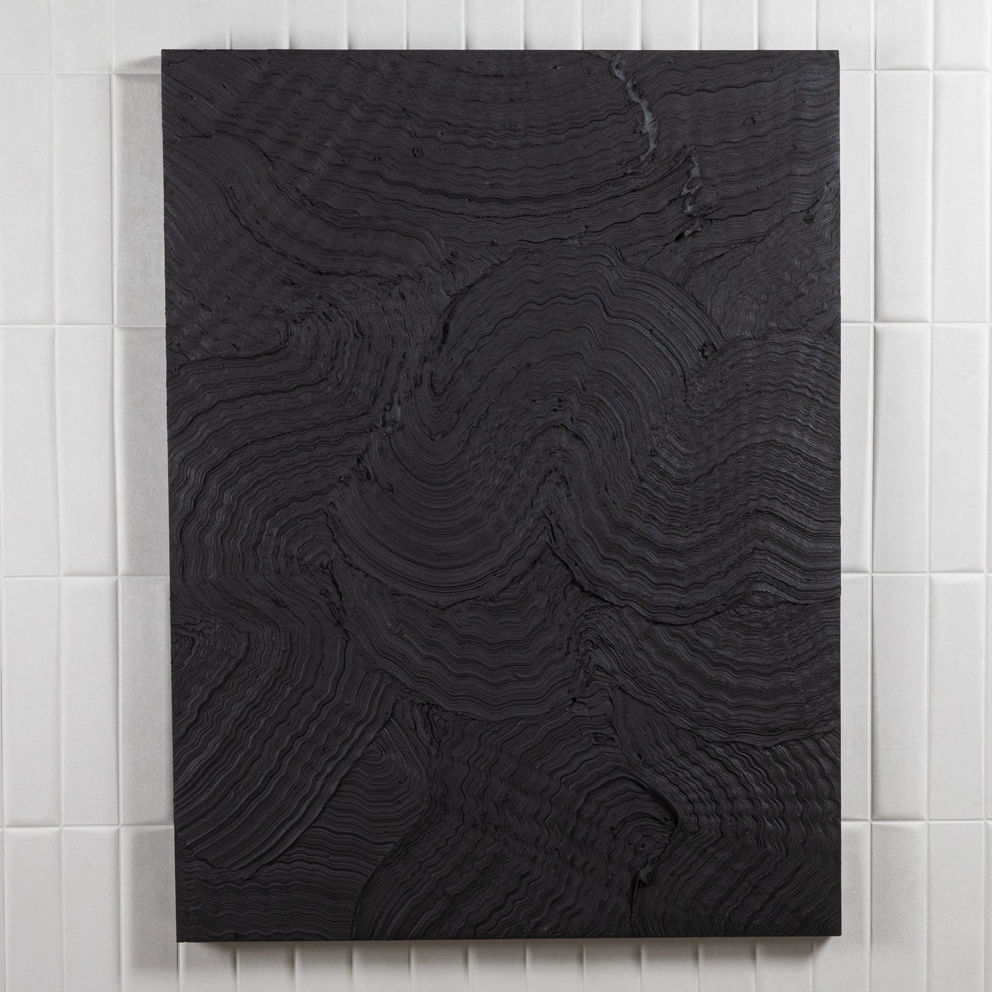 Modern Textural Monochromatic Painting by Michael Allen