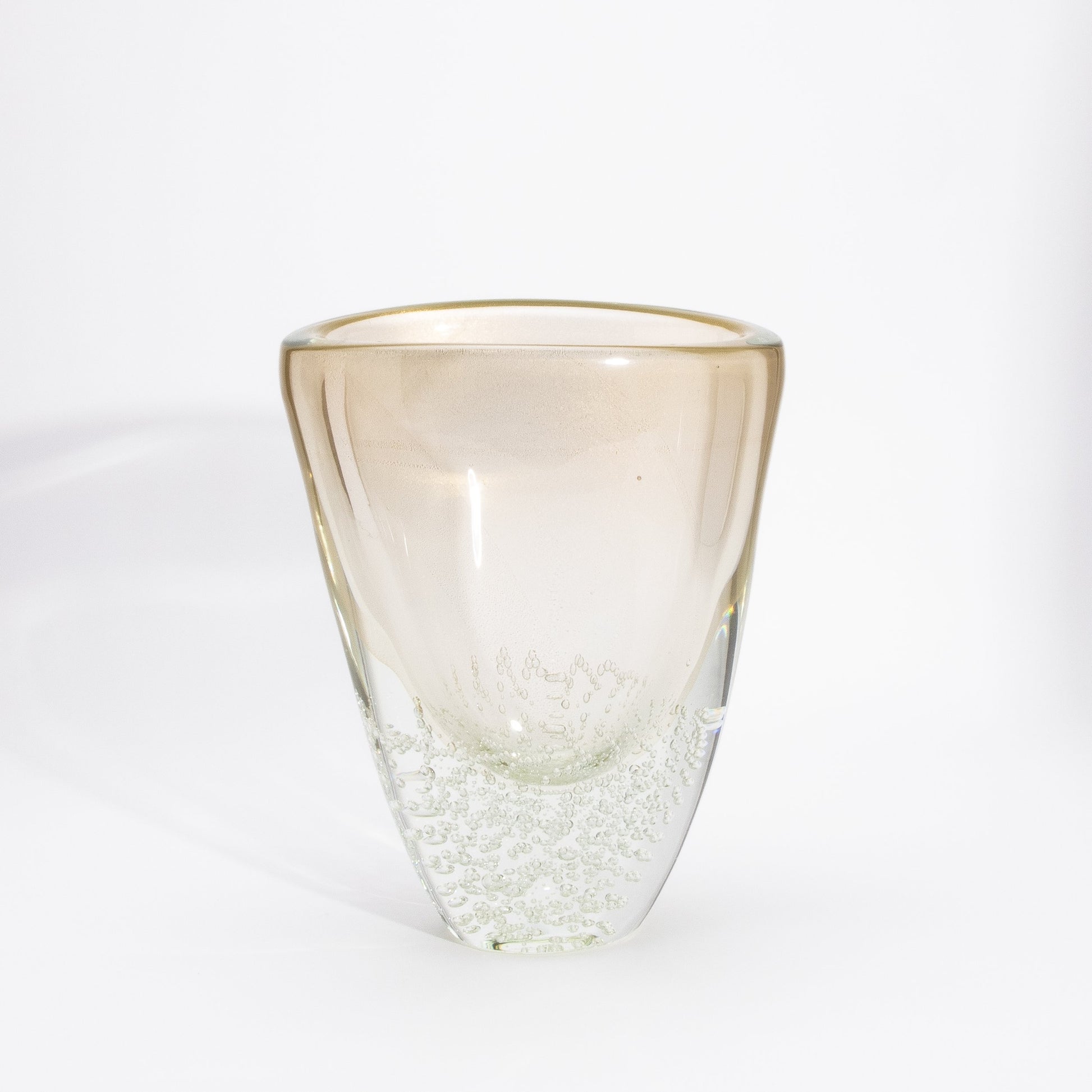 Murano Vase with 24-karat Gold Flecks and Bubbles