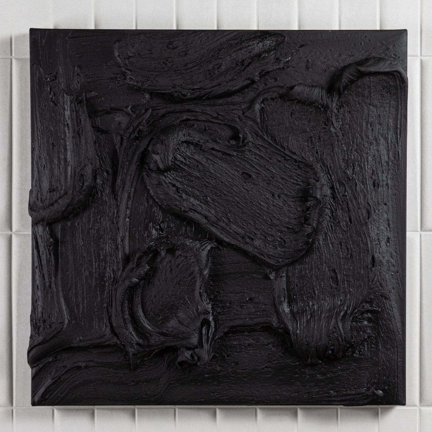 Modern Textural Monochromatic Painting by Michael Allen