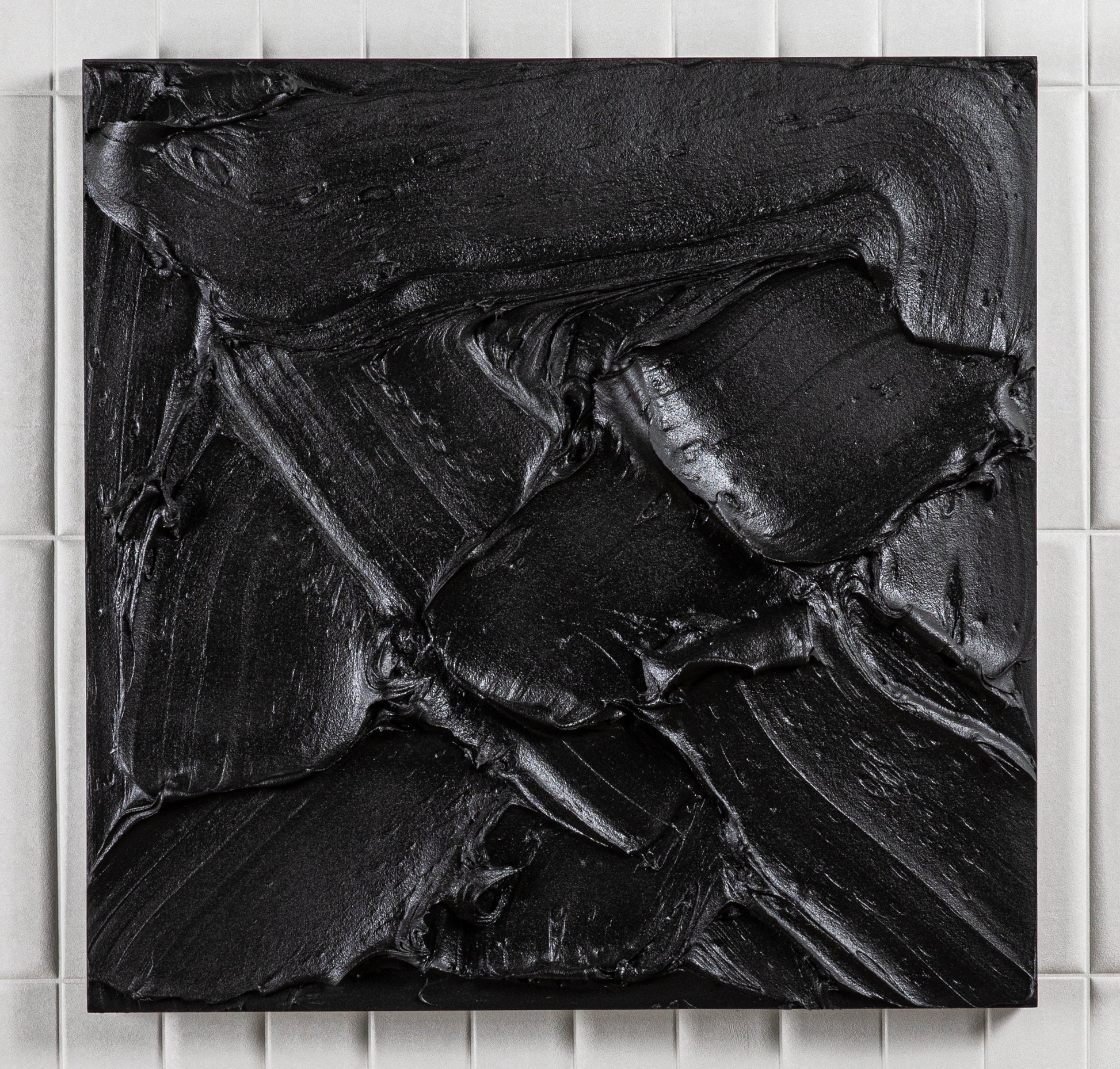 Modern Textural Monochromatic Painting by Michael Allen