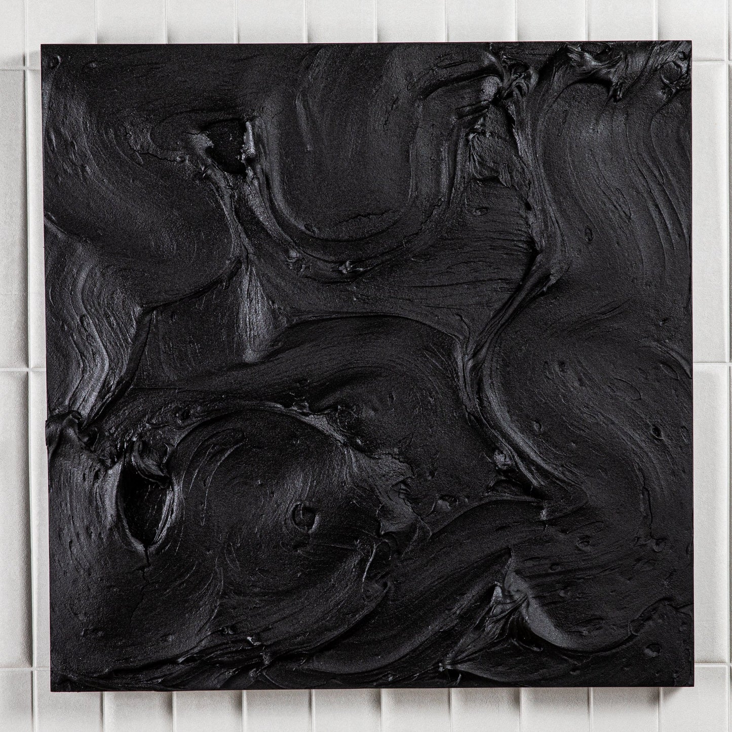Modern Textural Monochromatic Painting by Michael Allen