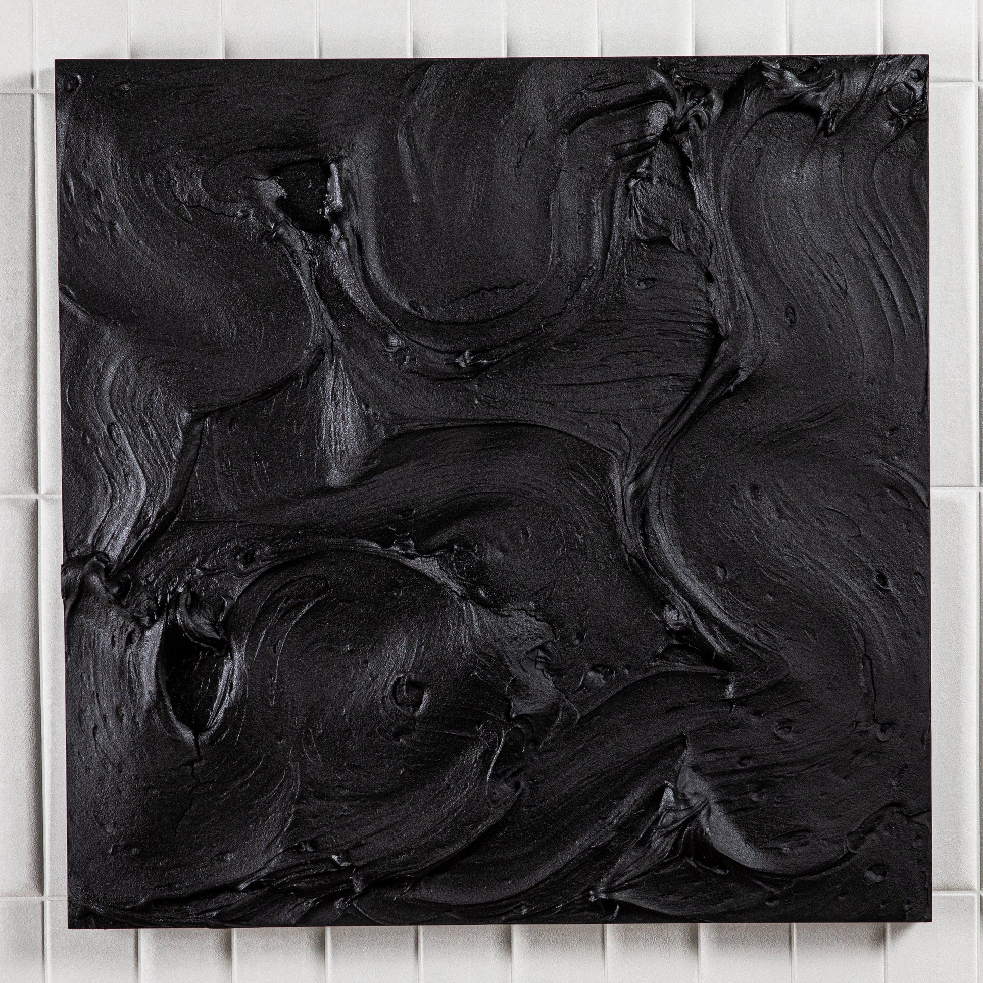Modern Textural Monochromatic Painting by Michael Allen