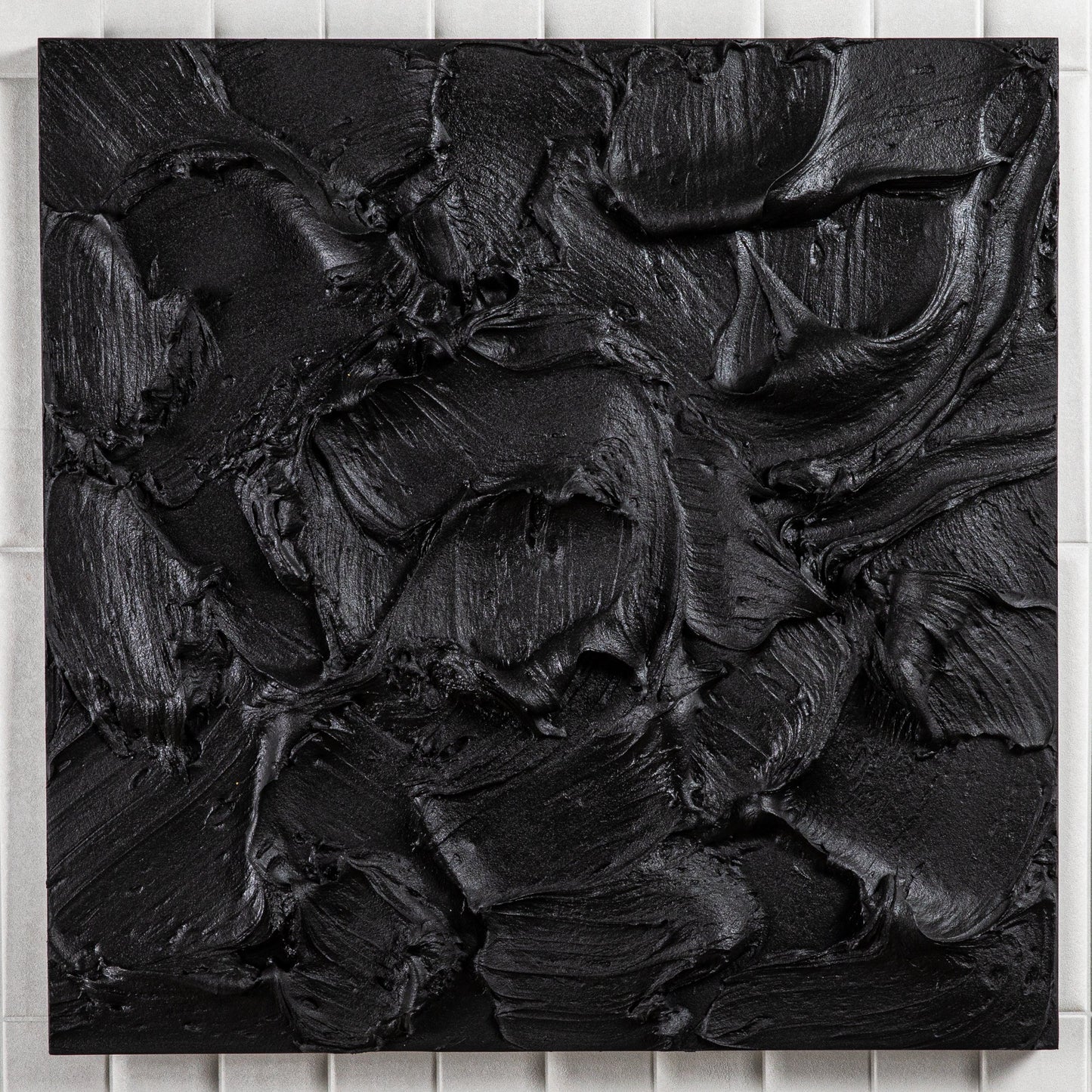 Modern Textural Monochromatic Painting by Michael Allen