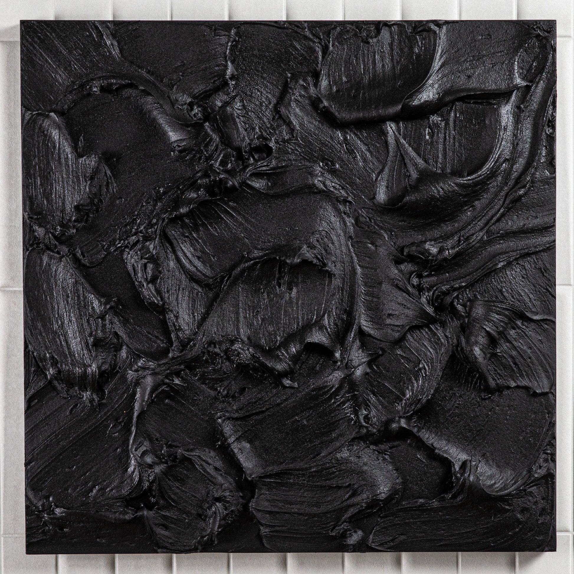 Modern Textural Monochromatic Painting by Michael Allen