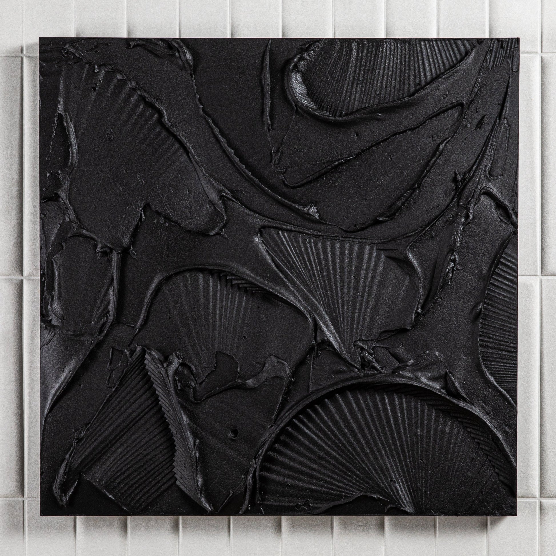 Modern Textural Monochromatic Painting by Michael Allen
