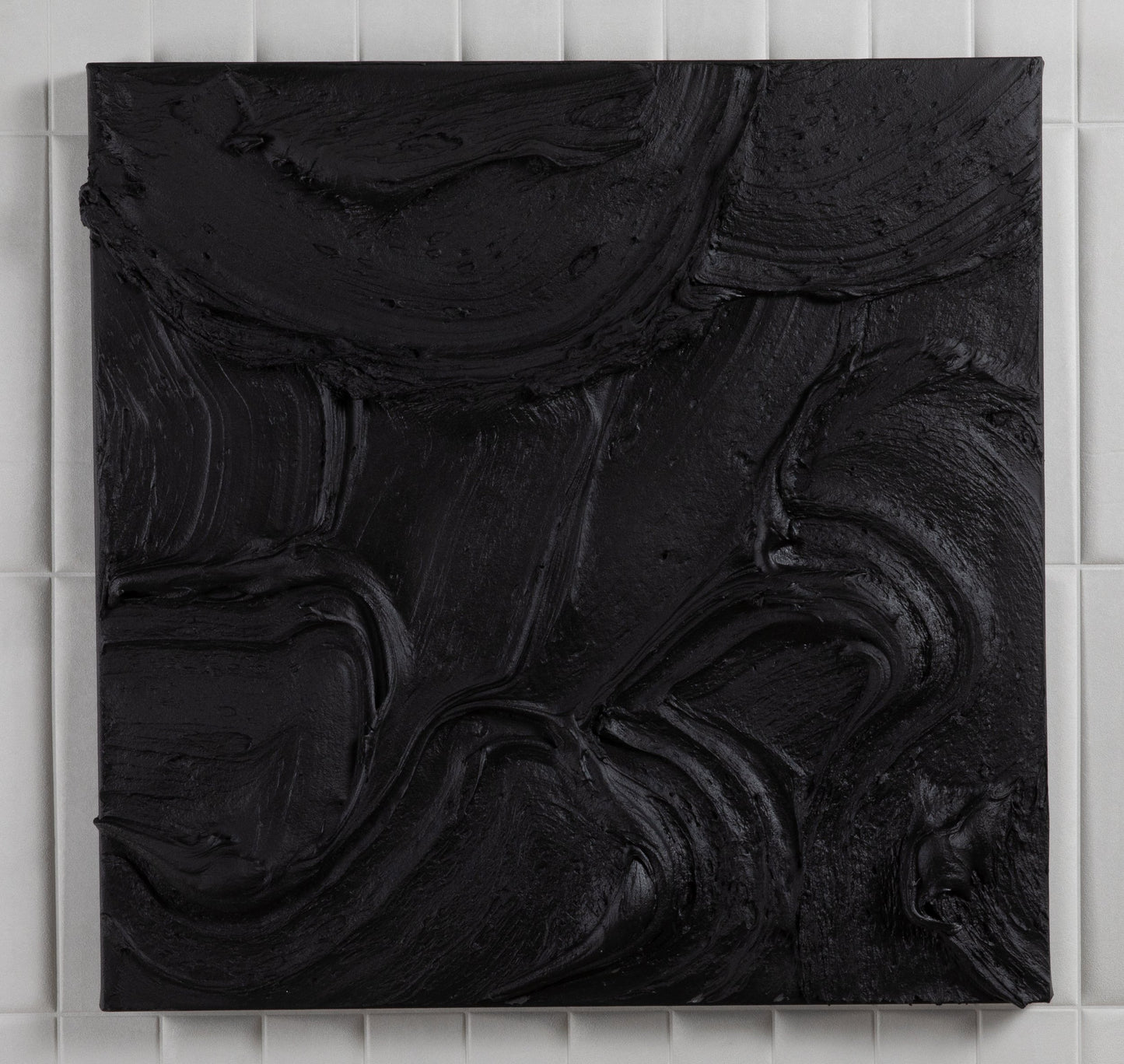 Modern Textural Monochromatic Painting by Michael Allen