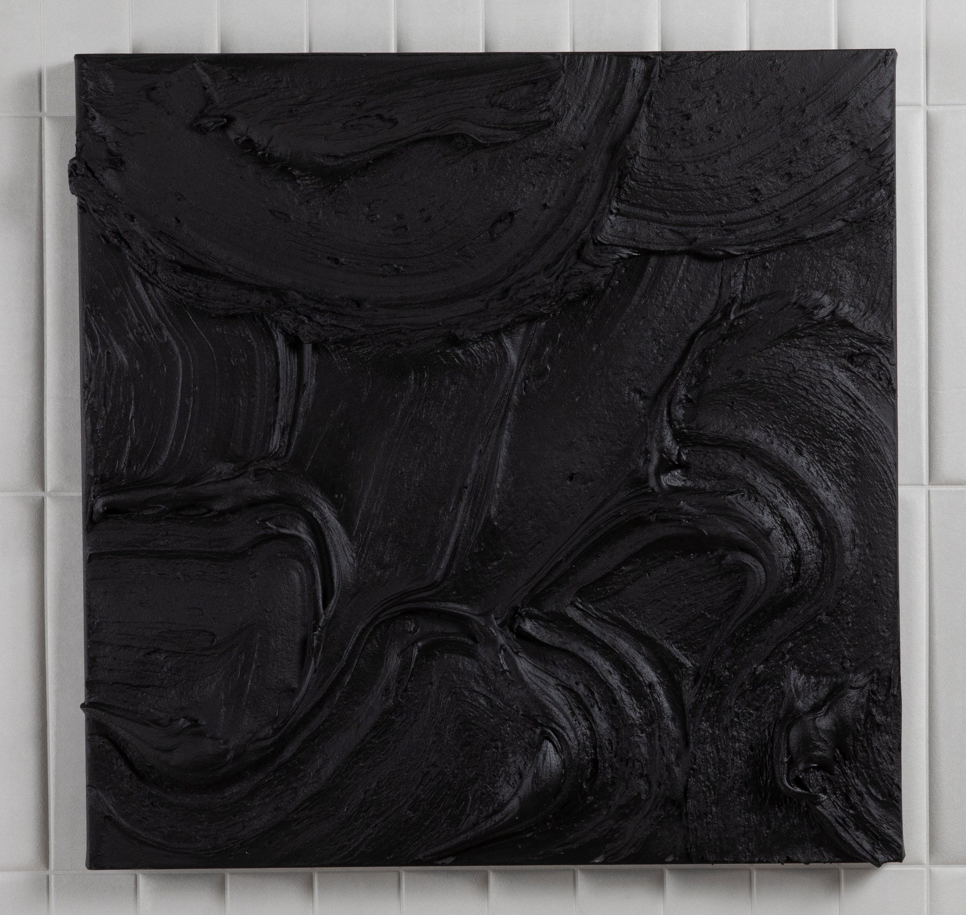 Modern Textural Monochromatic Painting by Michael Allen