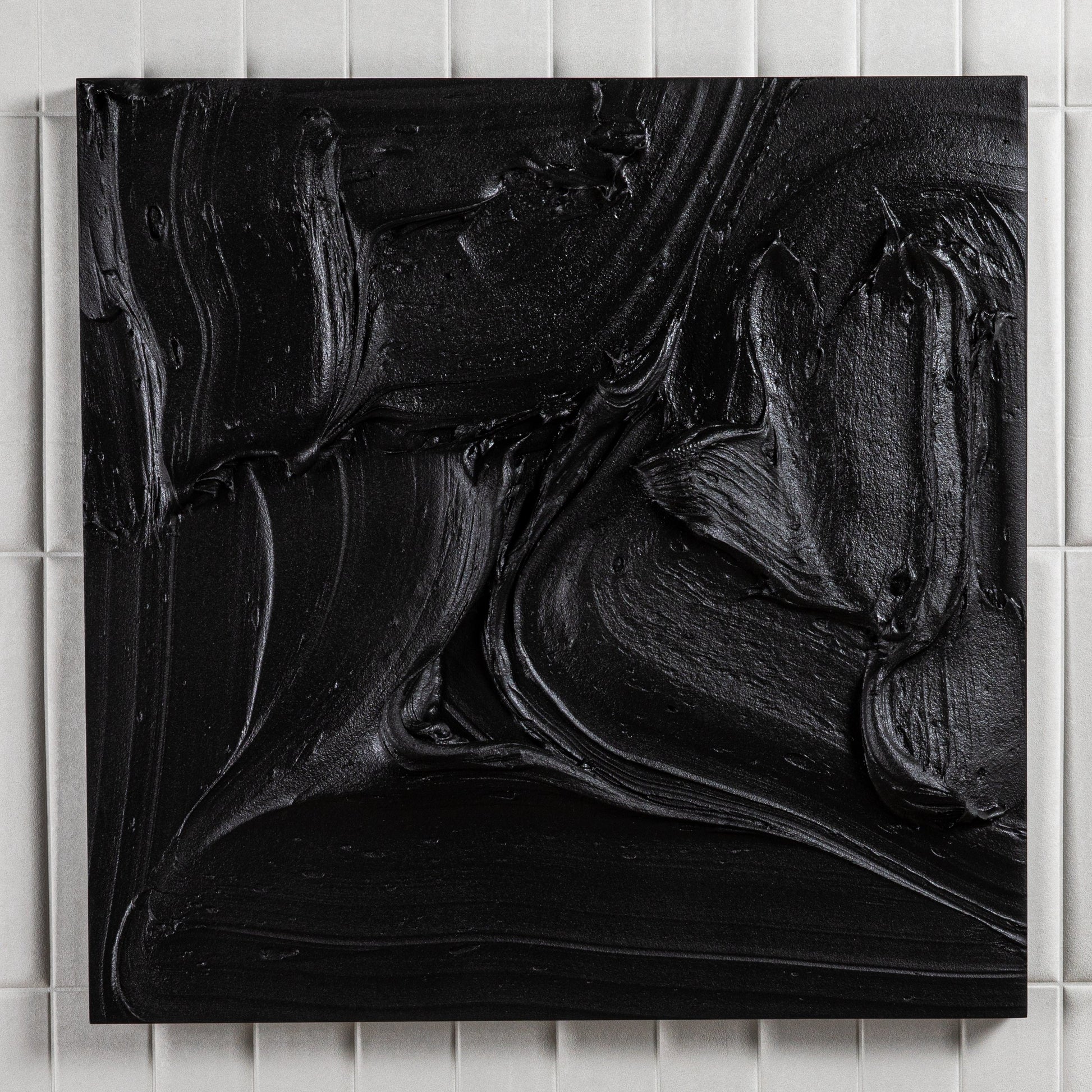 Modern Textural Monochromatic Painting by Michael Allen