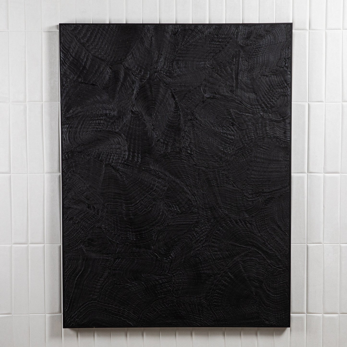 Modern Textural Monochromatic Painting by Michael Allen
