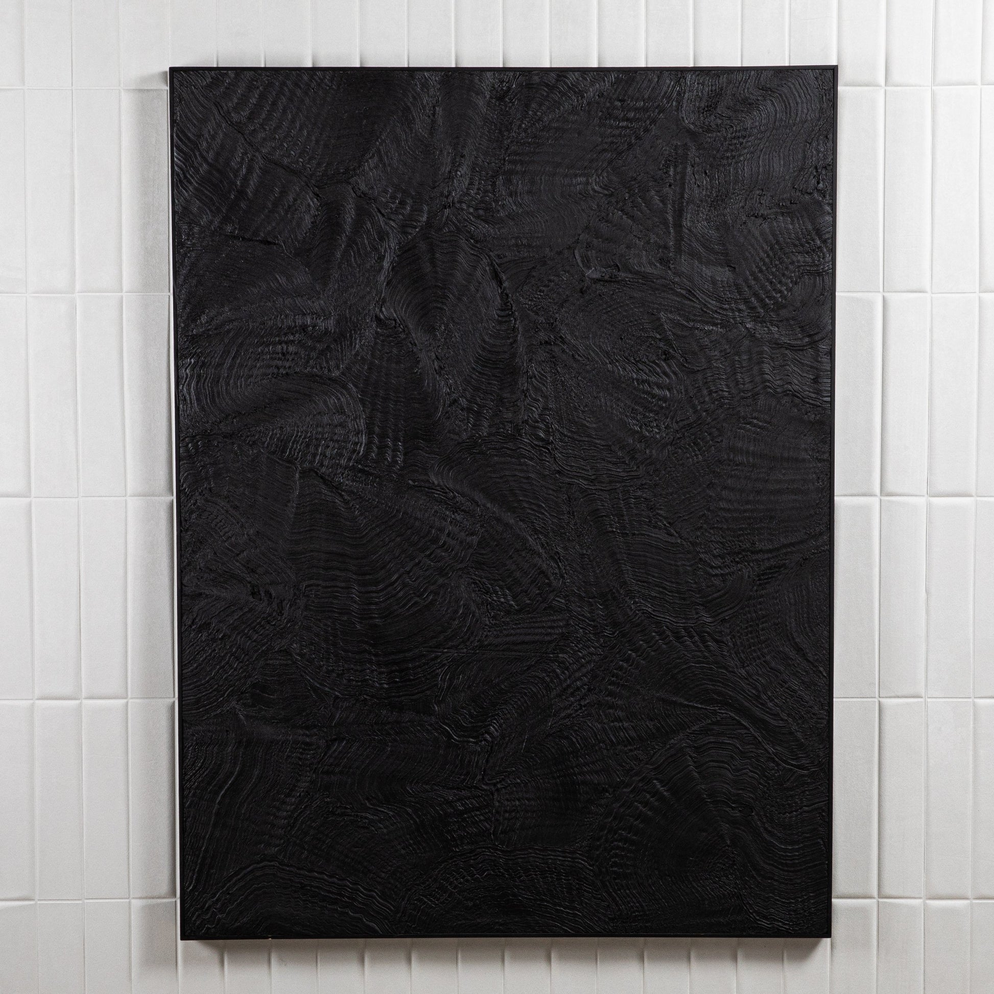 Modern Textural Monochromatic Painting by Michael Allen