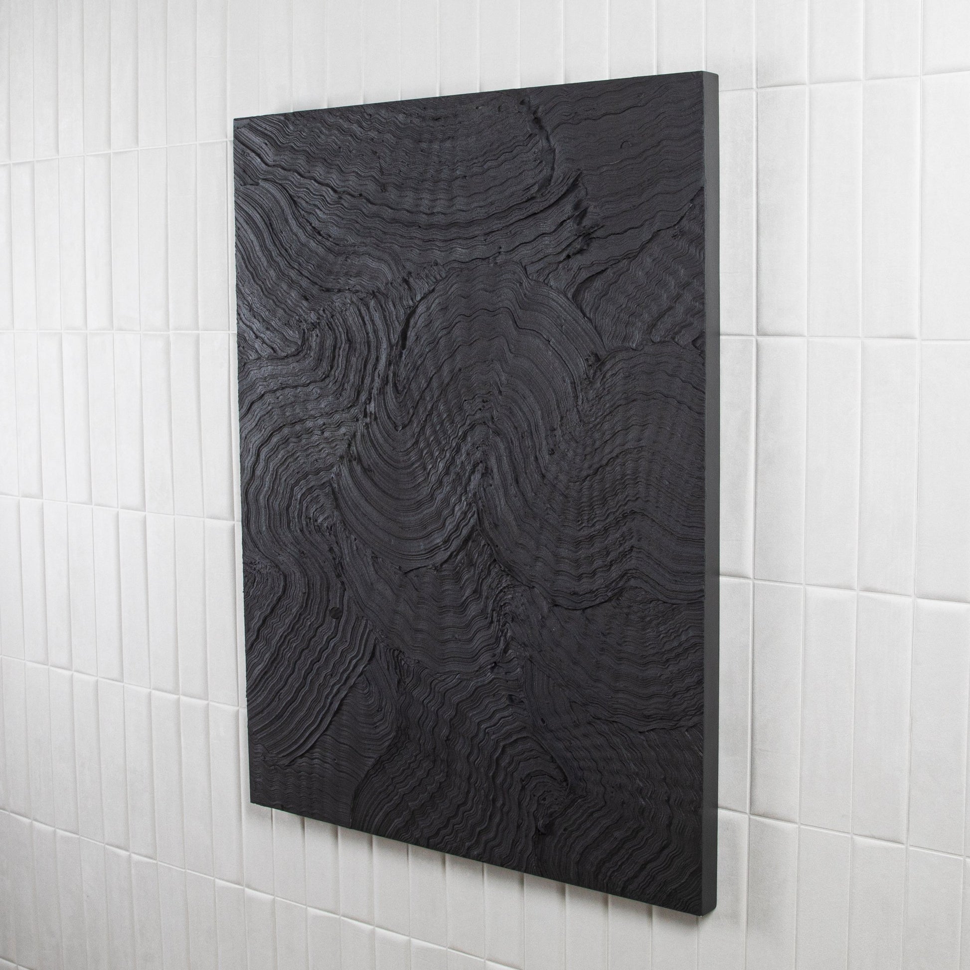 Modern Textural Monochromatic Painting by Michael Allen