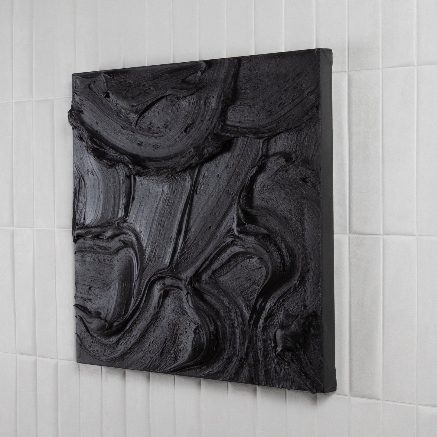 Modern Textural Monochromatic Painting by Michael Allen