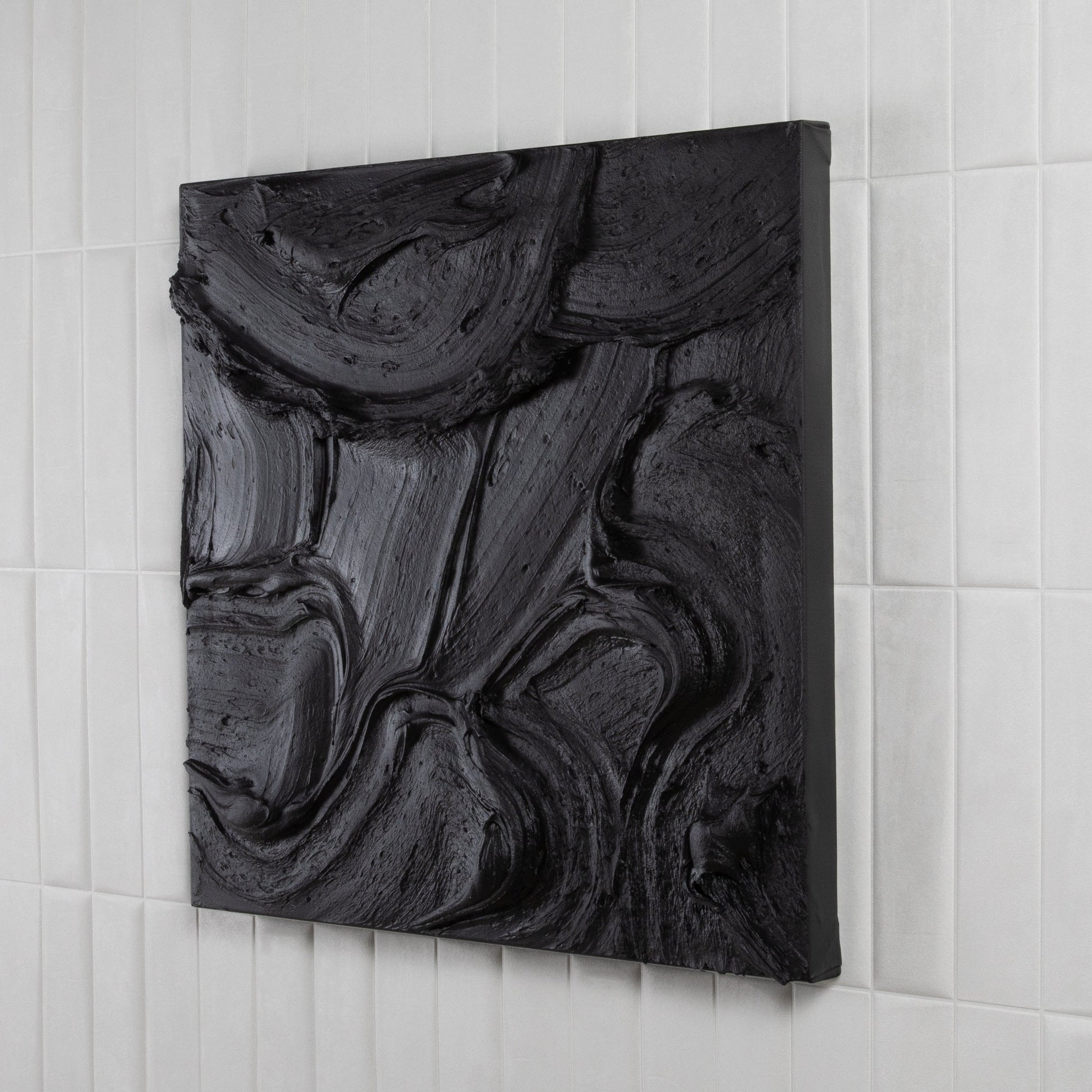 Modern Textural Monochromatic Painting by Michael Allen