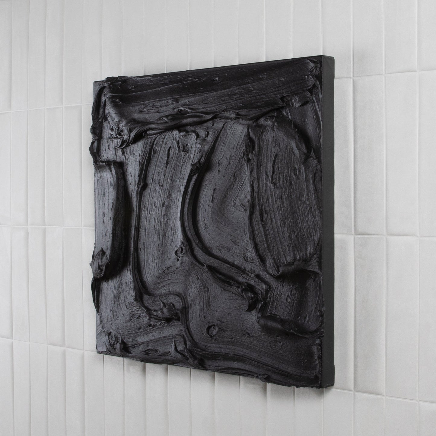 Modern Textural Monochromatic Painting by Michael Allen