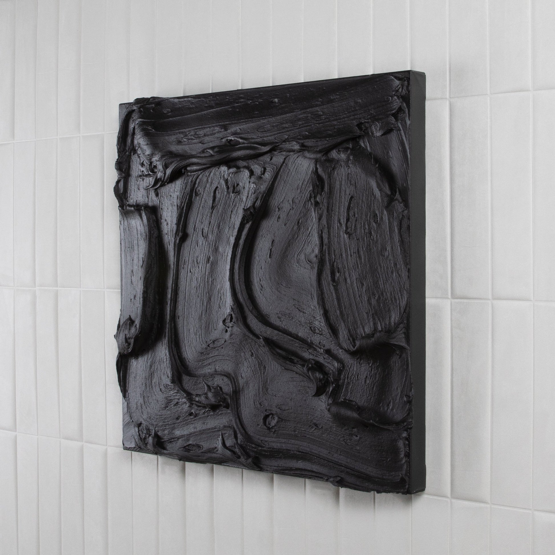 Modern Textural Monochromatic Painting by Michael Allen