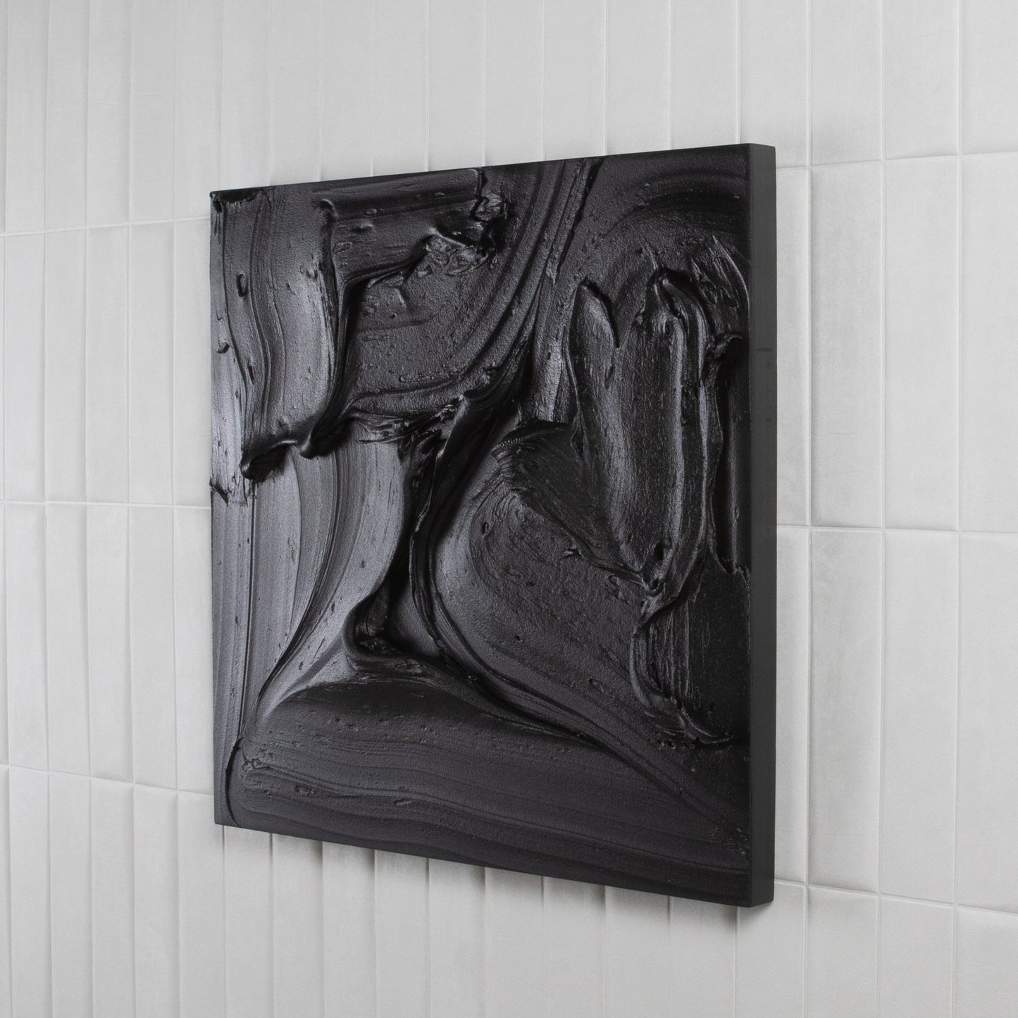 Modern Textural Monochromatic Painting by Michael Allen