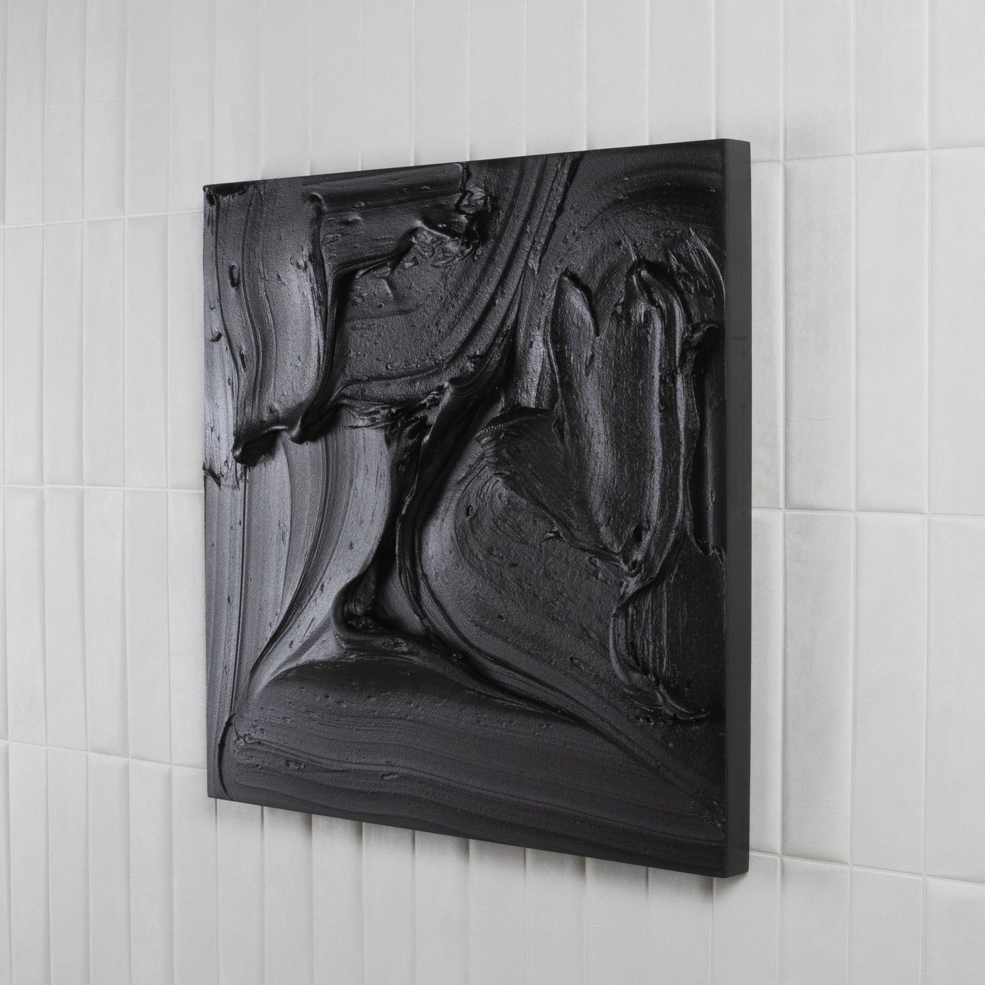 Modern Textural Monochromatic Painting by Michael Allen