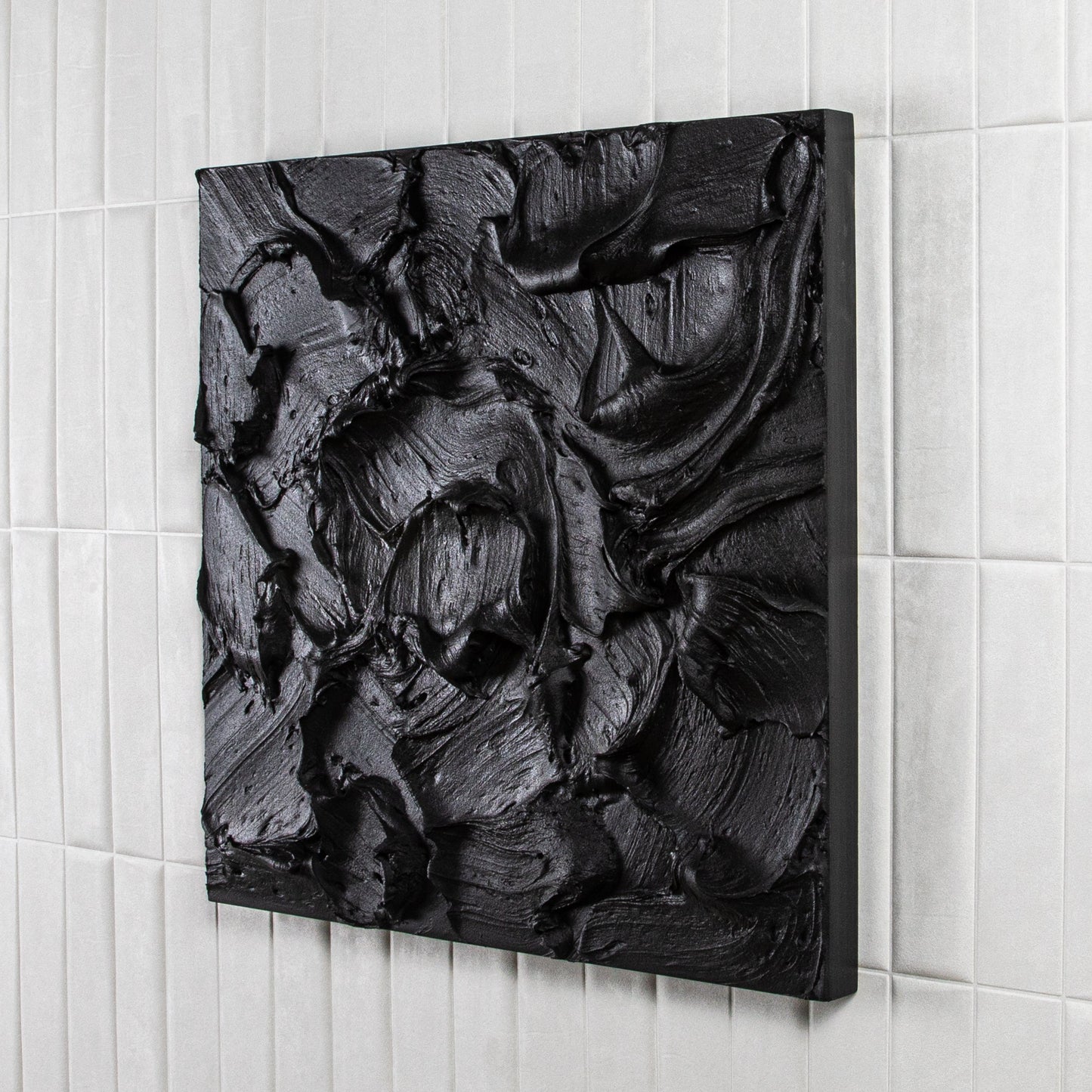 Modern Textural Monochromatic Painting by Michael Allen