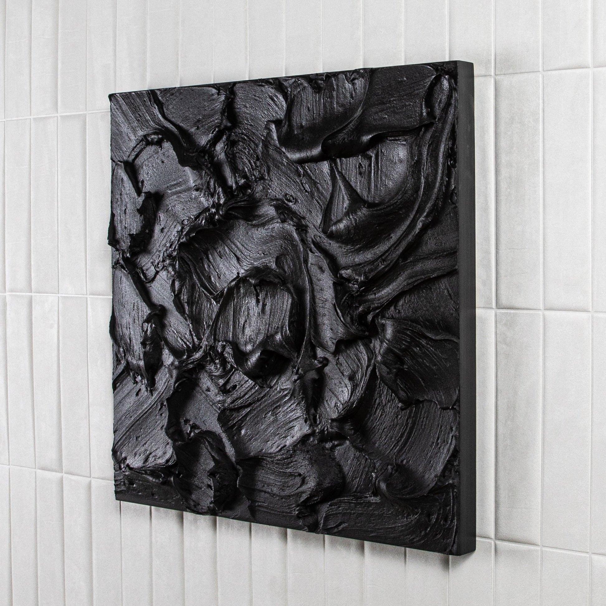 Modern Textural Monochromatic Painting by Michael Allen