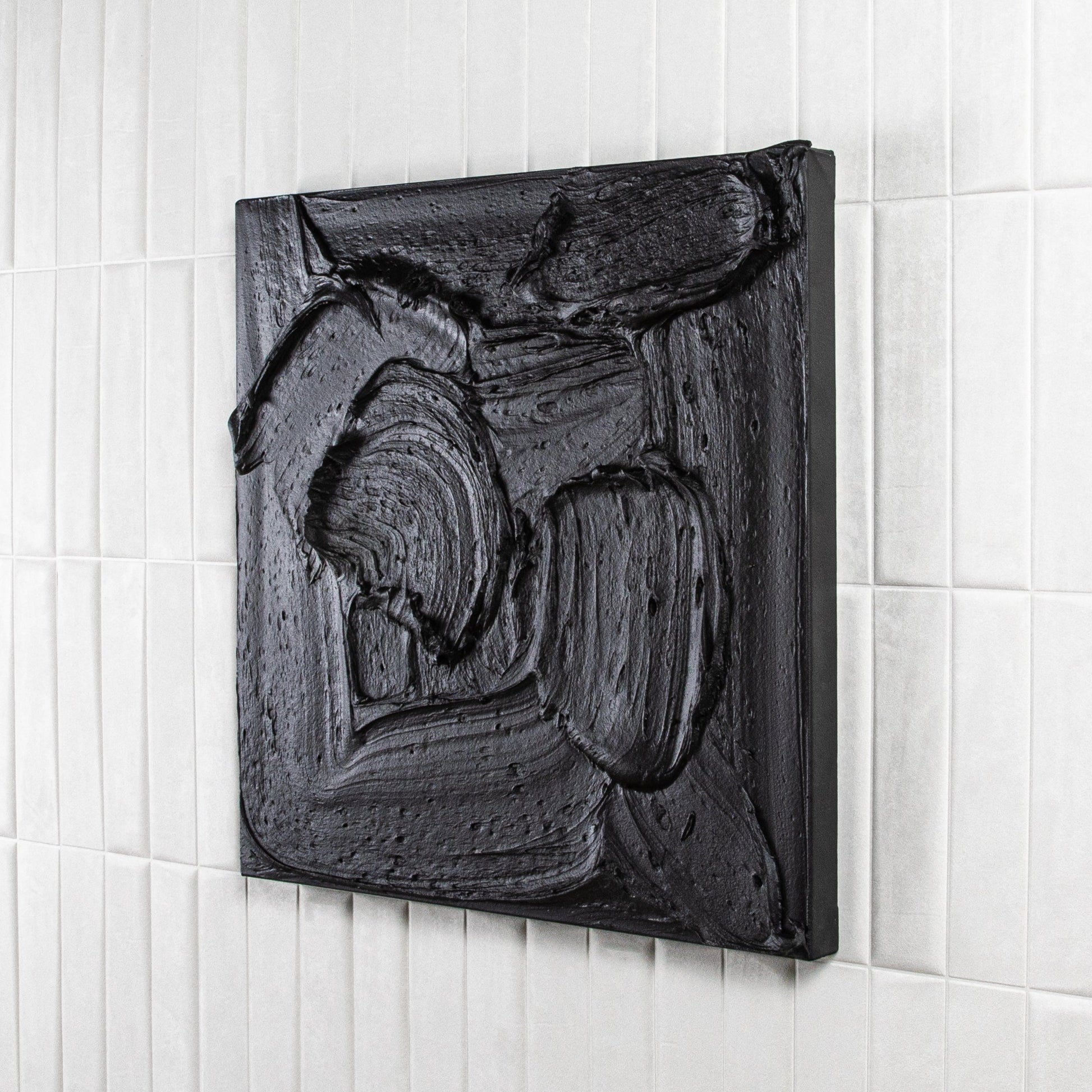 Modern Textural Monochromatic Painting by Michael Allen