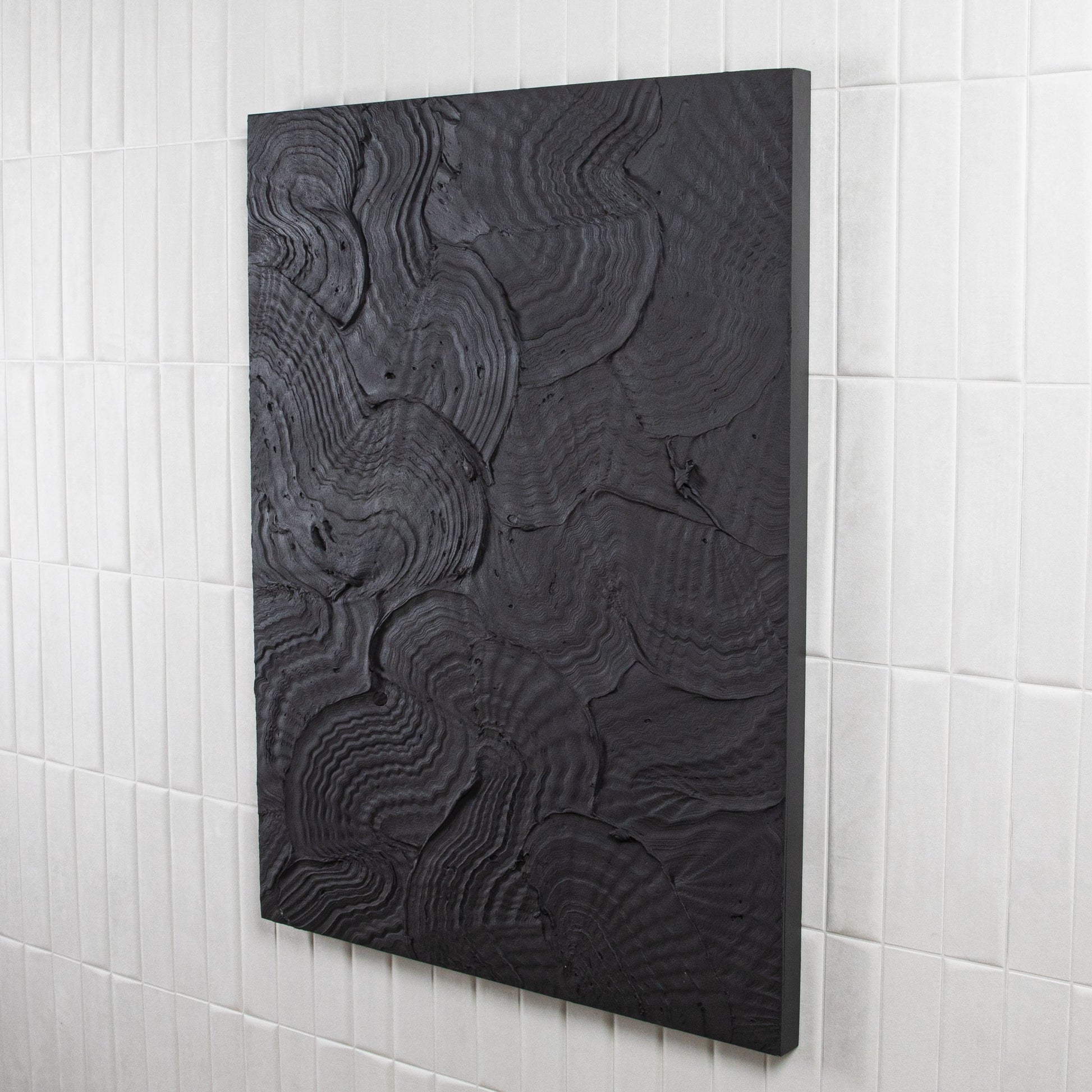 Modern Textural Monochromatic Painting by Michael Allen