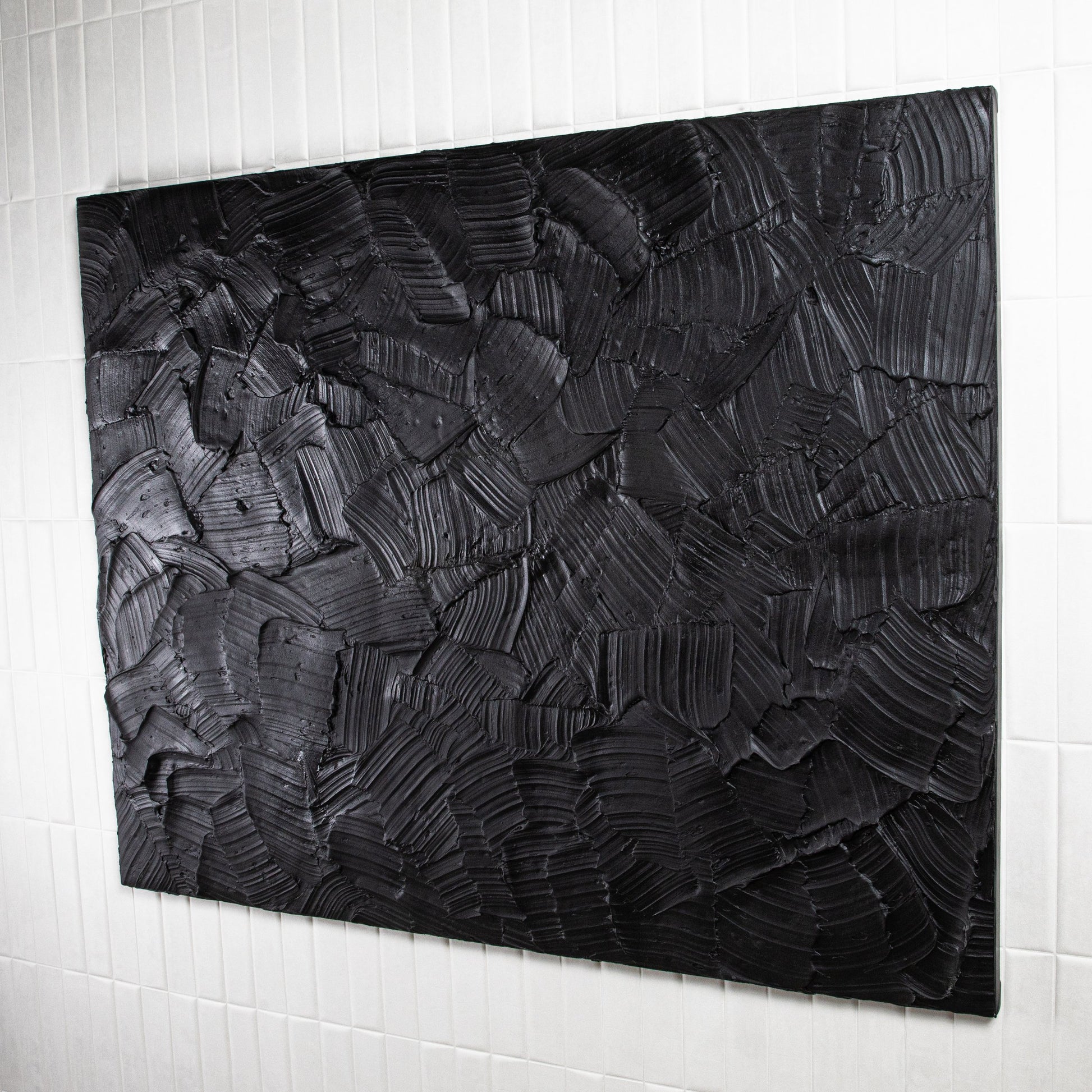 Modern Textural Monochromatic Painting by Michael Allen
