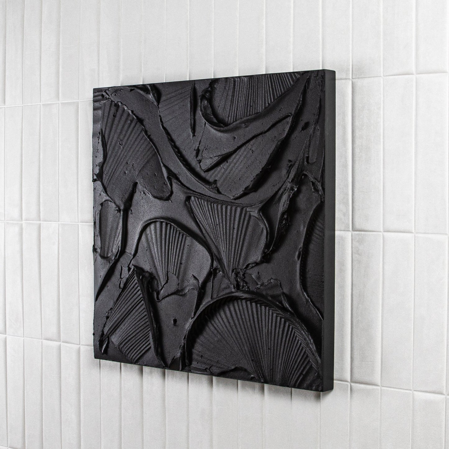 Modern Textural Monochromatic Painting by Michael Allen