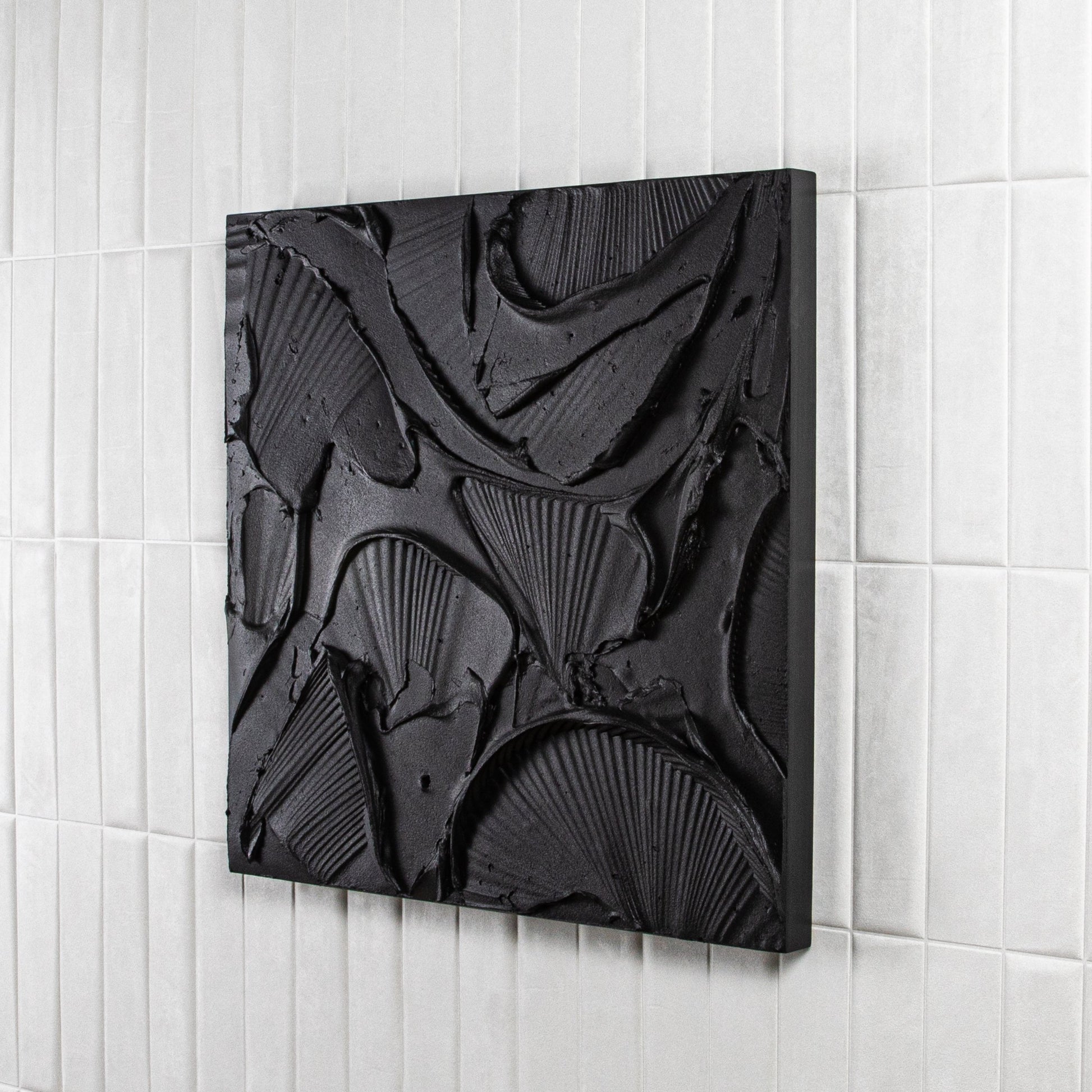 Modern Textural Monochromatic Painting by Michael Allen