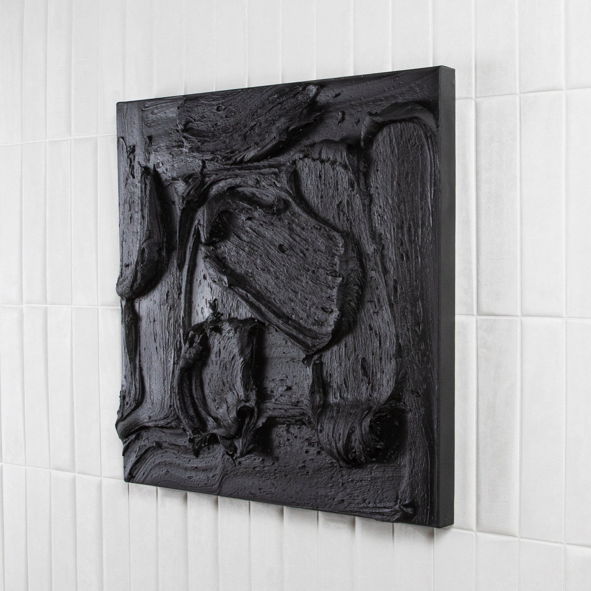 Modern Textural Monochromatic Painting by Michael Allen