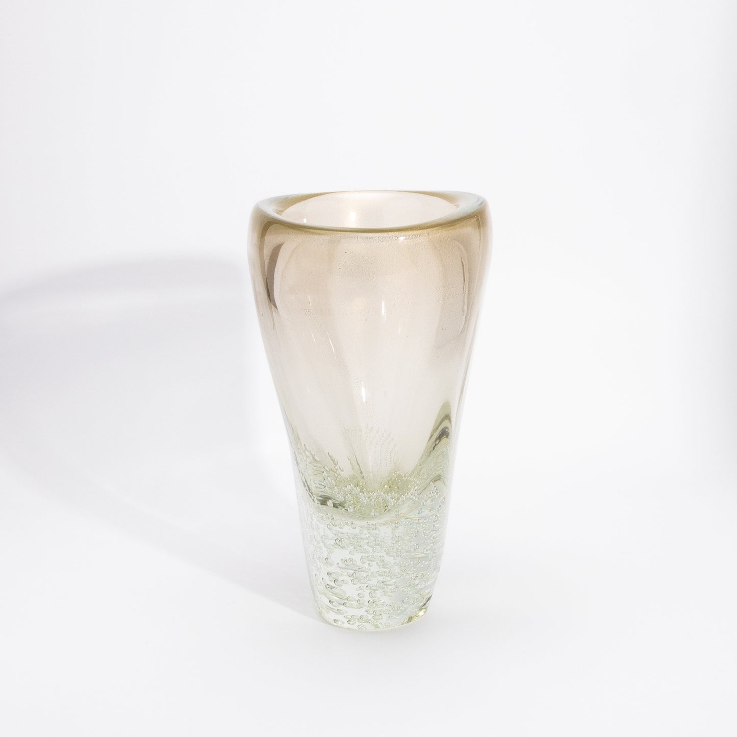 Murano Vase with 24-karat Gold Flecks and Bubbles