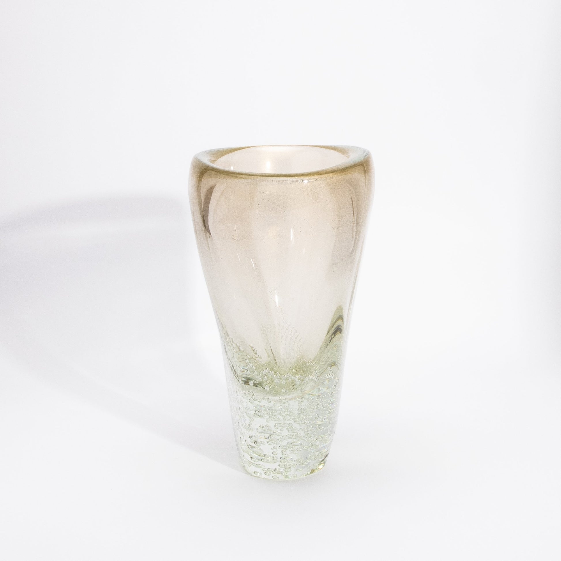Murano Vase with 24-karat Gold Flecks and Bubbles