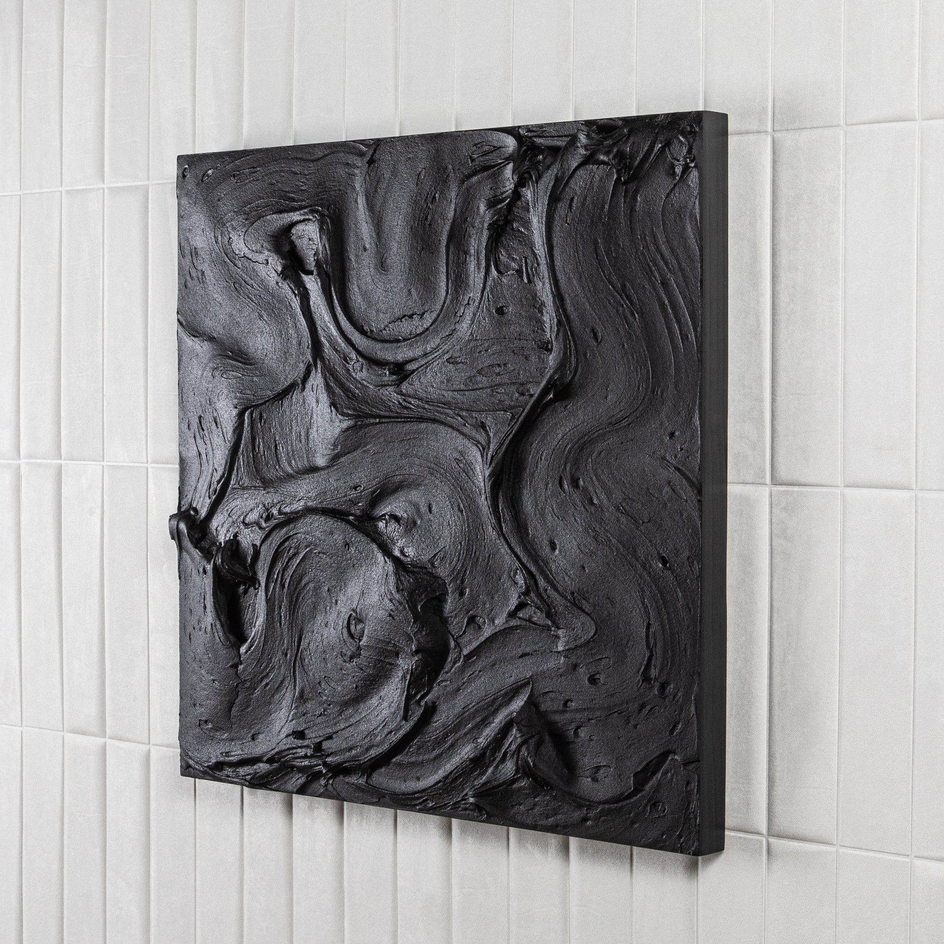 Modern Textural Monochromatic Painting by Michael Allen