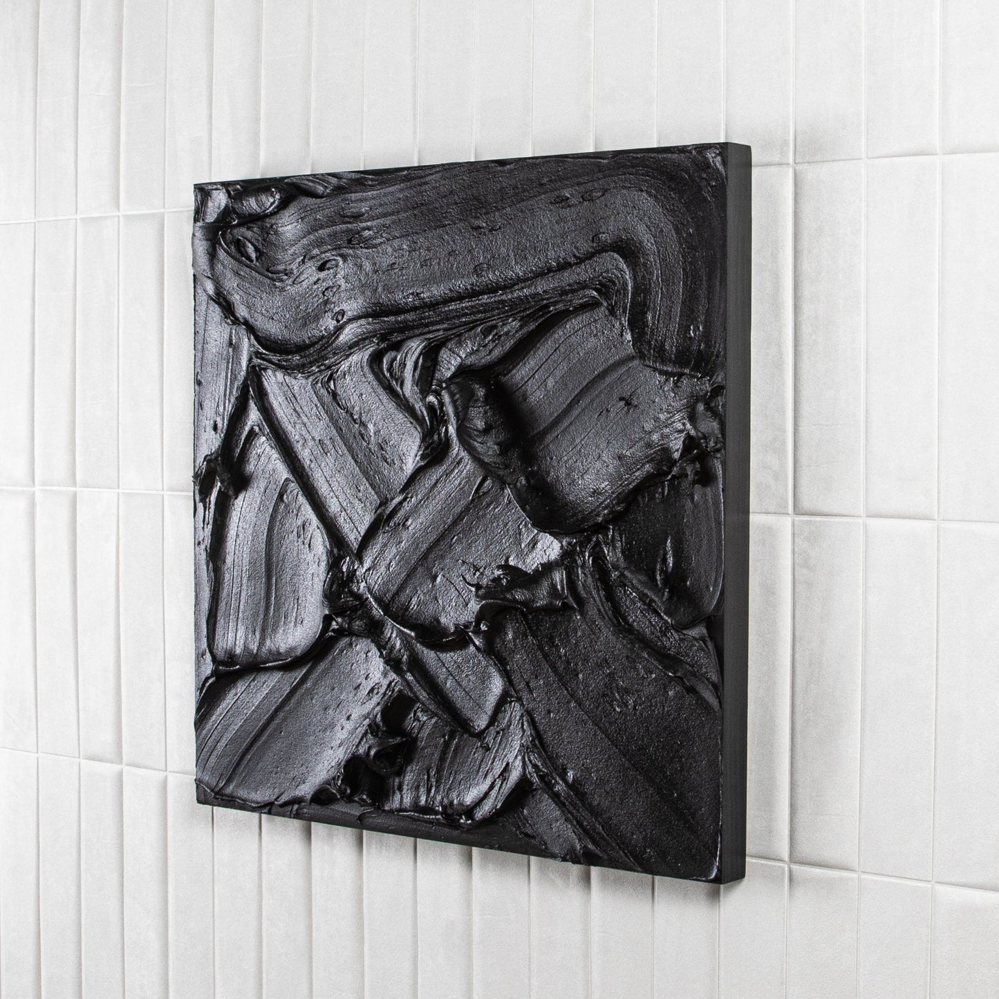 Modern Textural Monochromatic Painting by Michael Allen