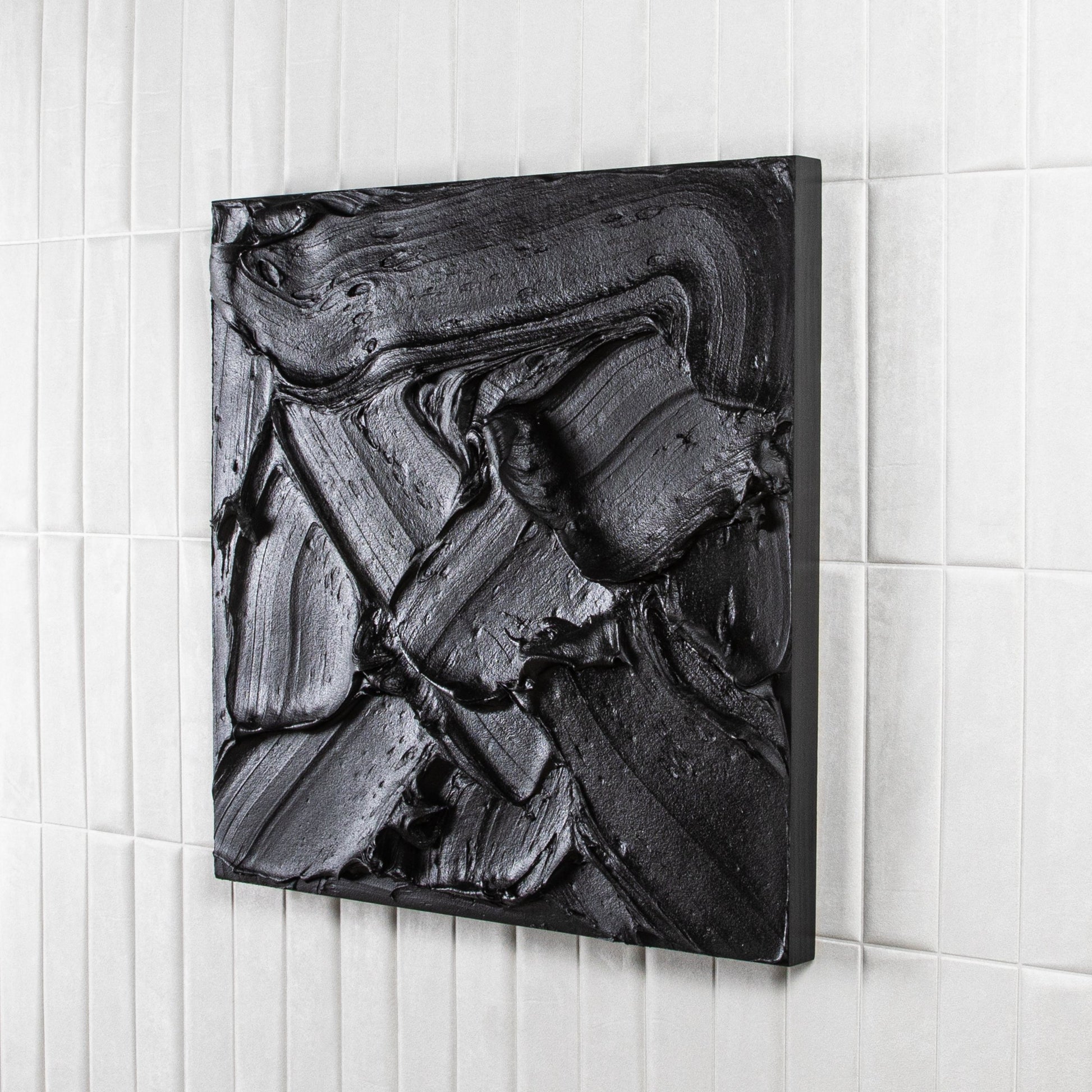 Modern Textural Monochromatic Painting by Michael Allen