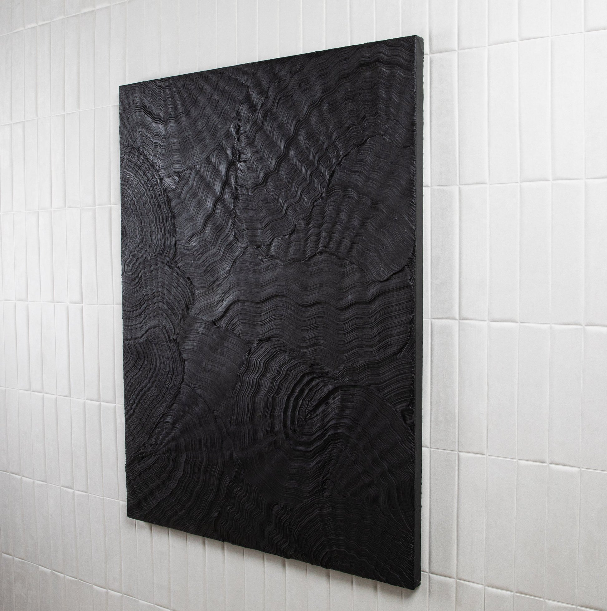 Modern Textural Monochromatic Painting by Michael Allen