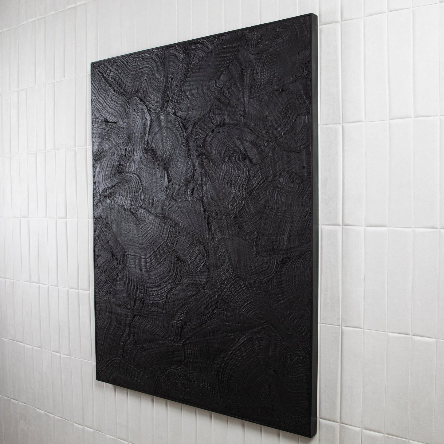 Modern Textural Monochromatic Painting by Michael Allen