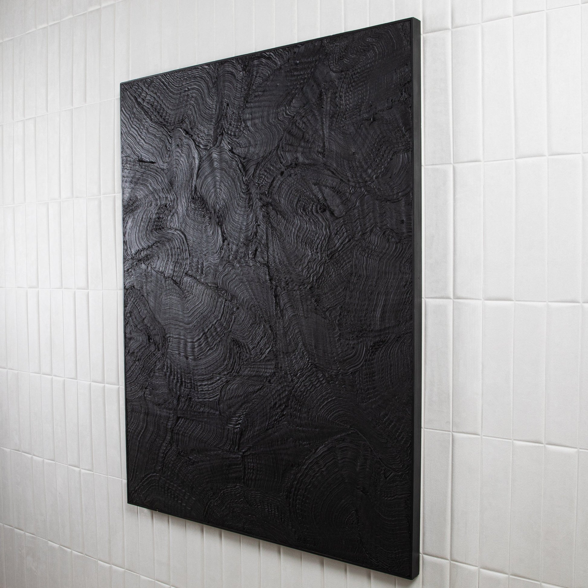 Modern Textural Monochromatic Painting by Michael Allen
