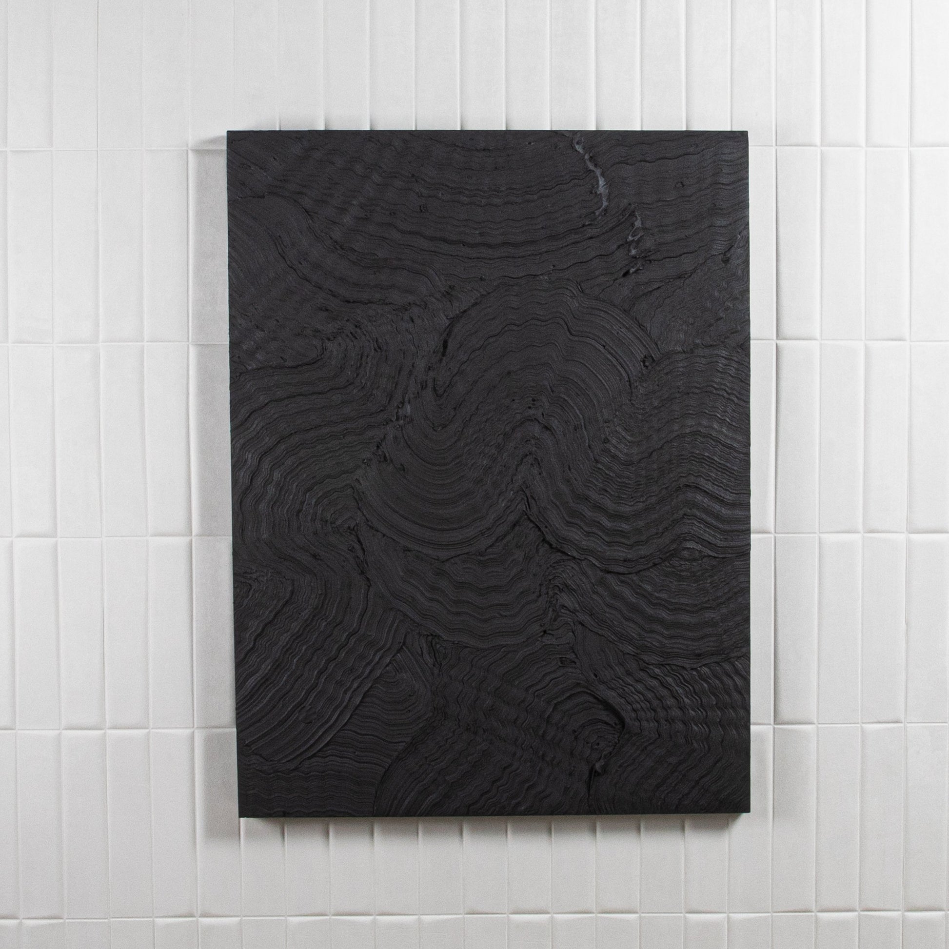 Modern Textural Monochromatic Painting by Michael Allen