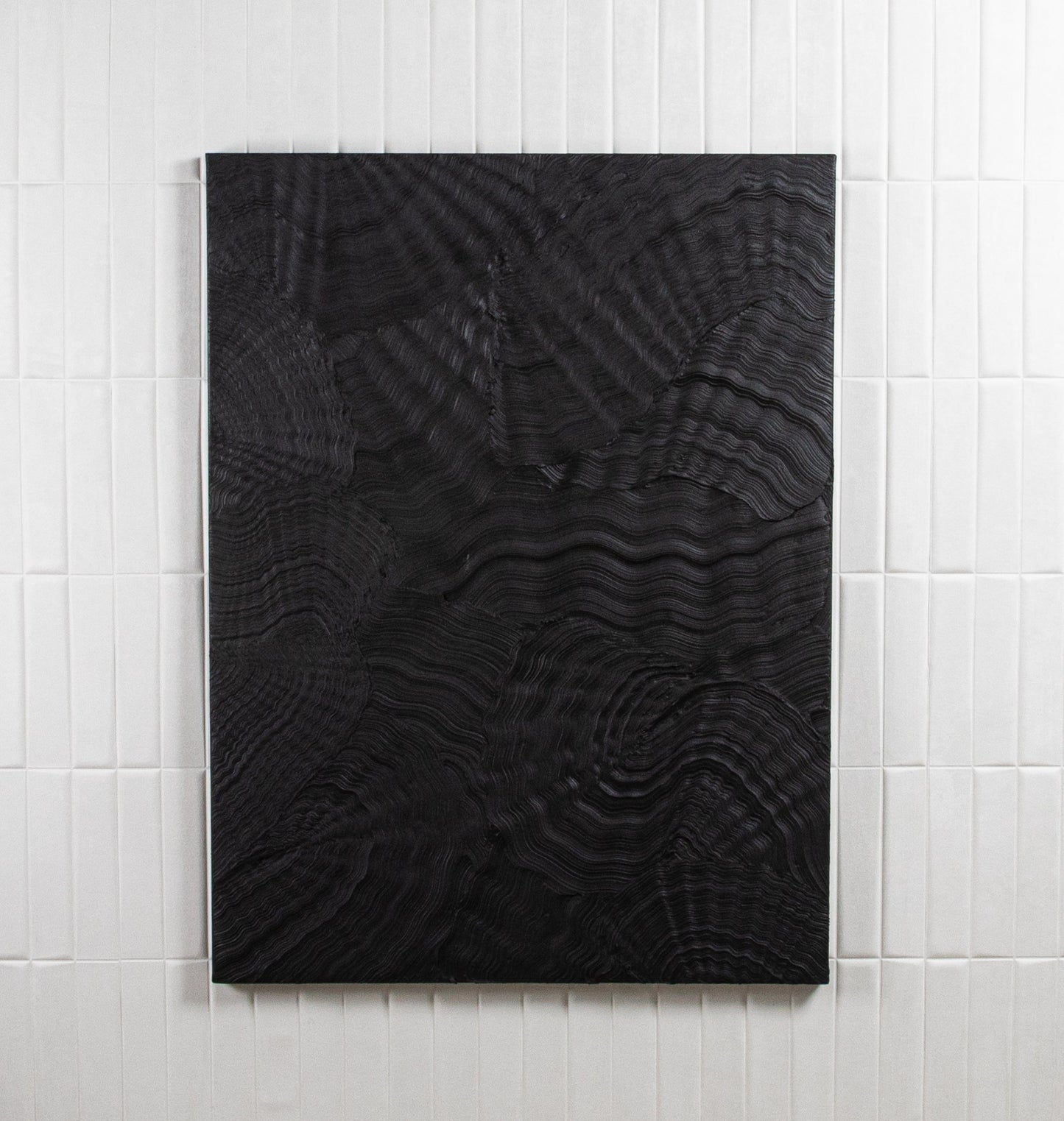 Modern Textural Monochromatic Painting by Michael Allen