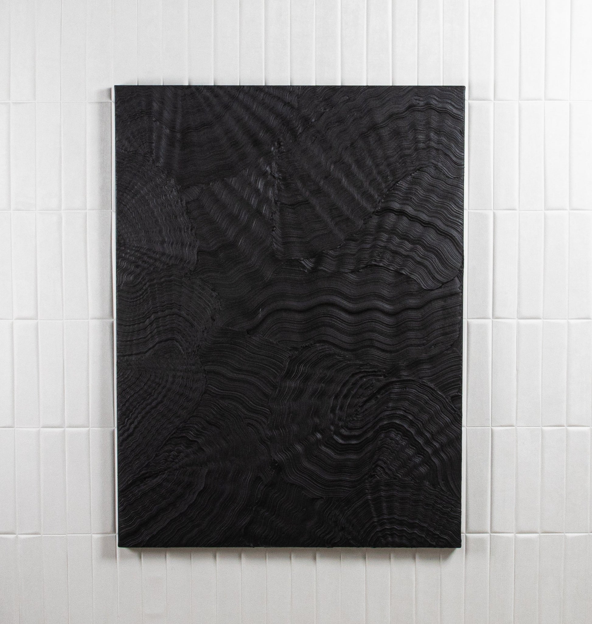 Modern Textural Monochromatic Painting by Michael Allen