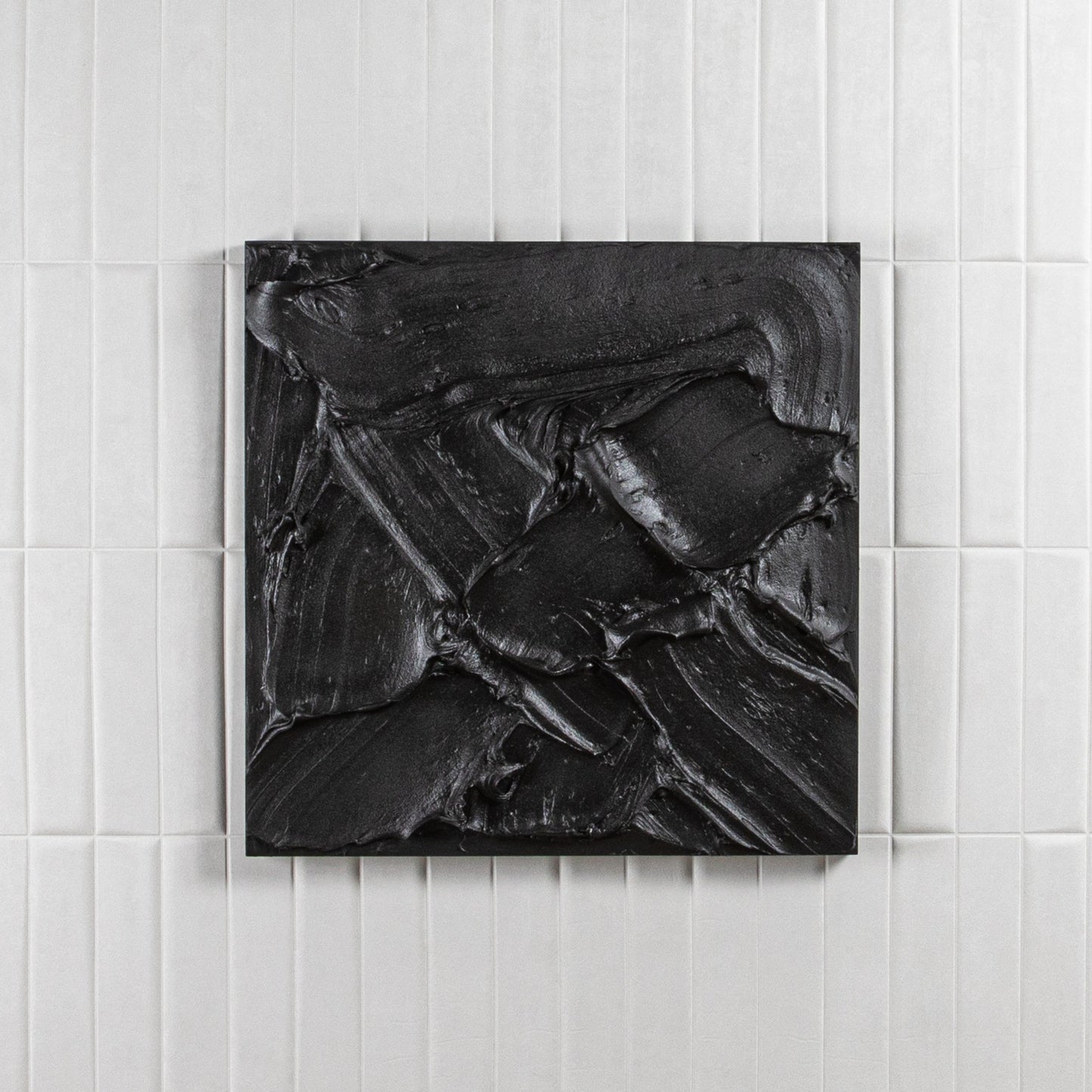 Modern Textural Monochromatic Painting by Michael Allen
