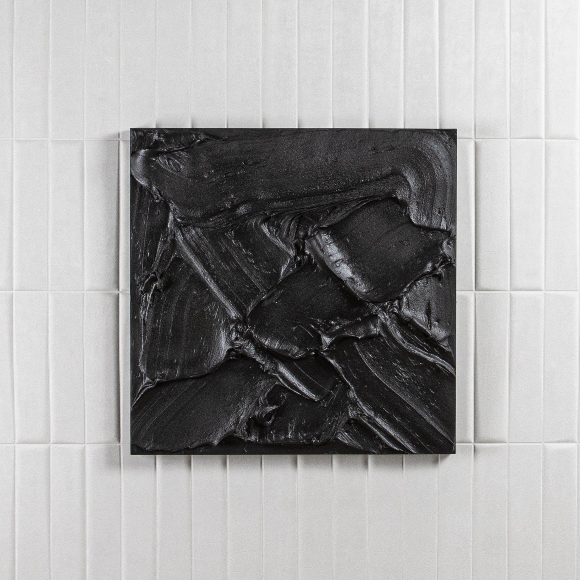 Modern Textural Monochromatic Painting by Michael Allen