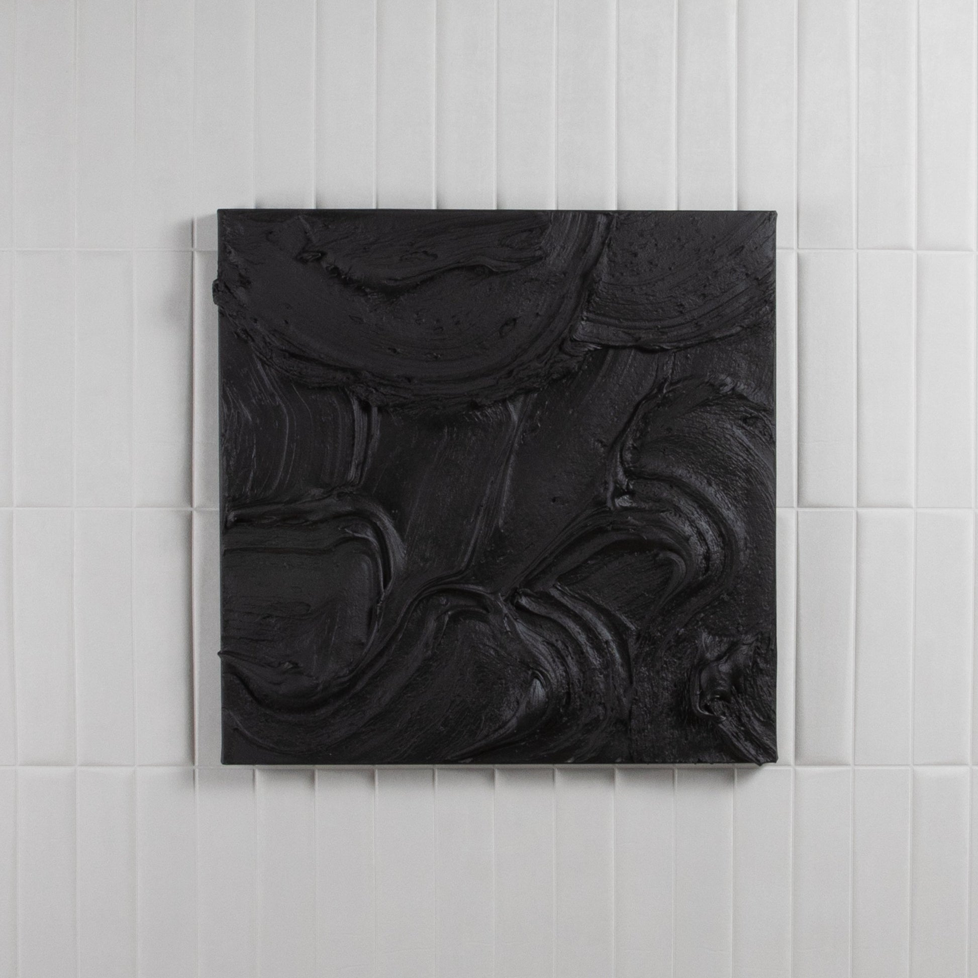 Modern Textural Monochromatic Painting by Michael Allen