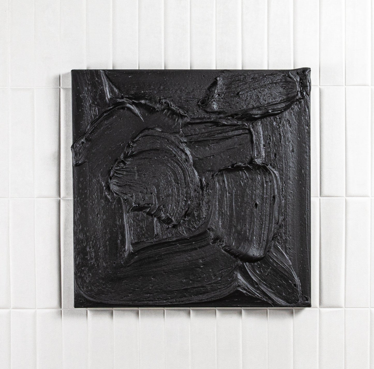 Modern Textural Monochromatic Painting by Michael Allen