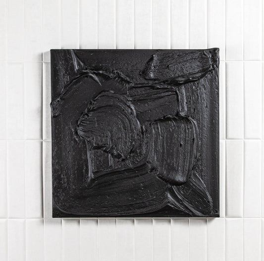 Modern Textural Monochromatic Painting by Michael Allen