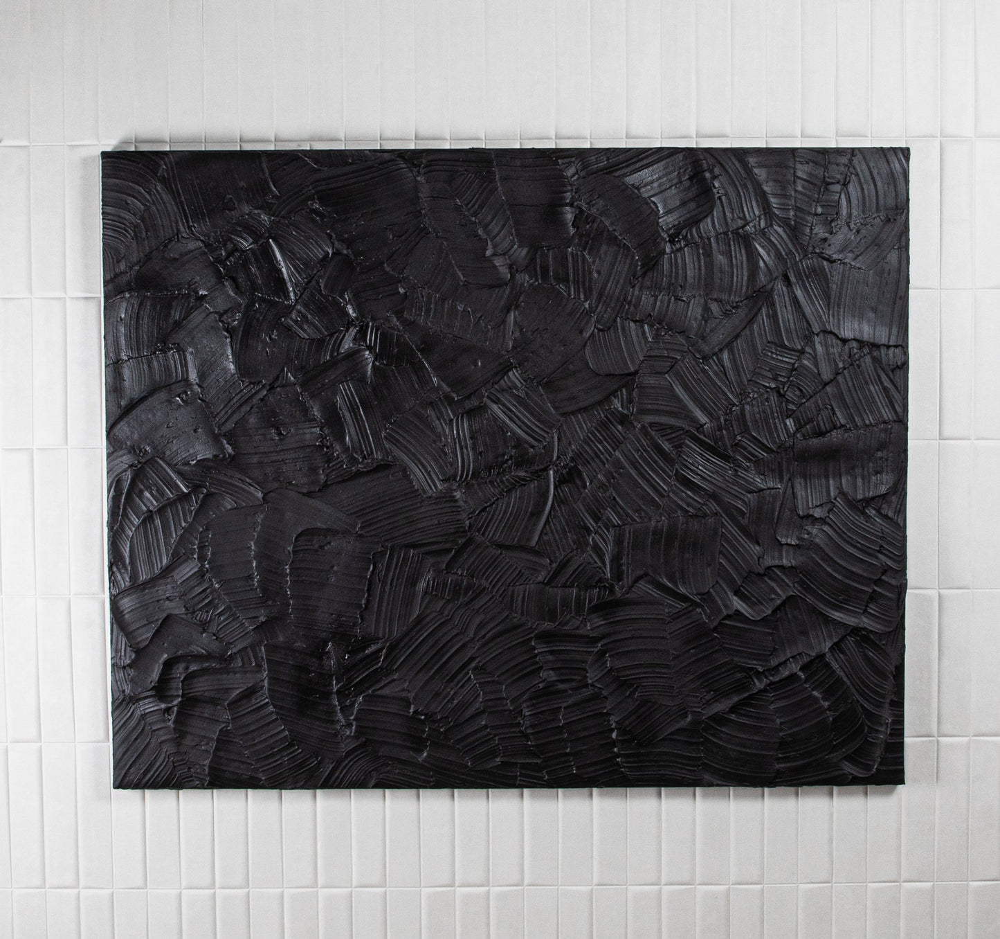 Modern Textural Monochromatic Painting by Michael Allen