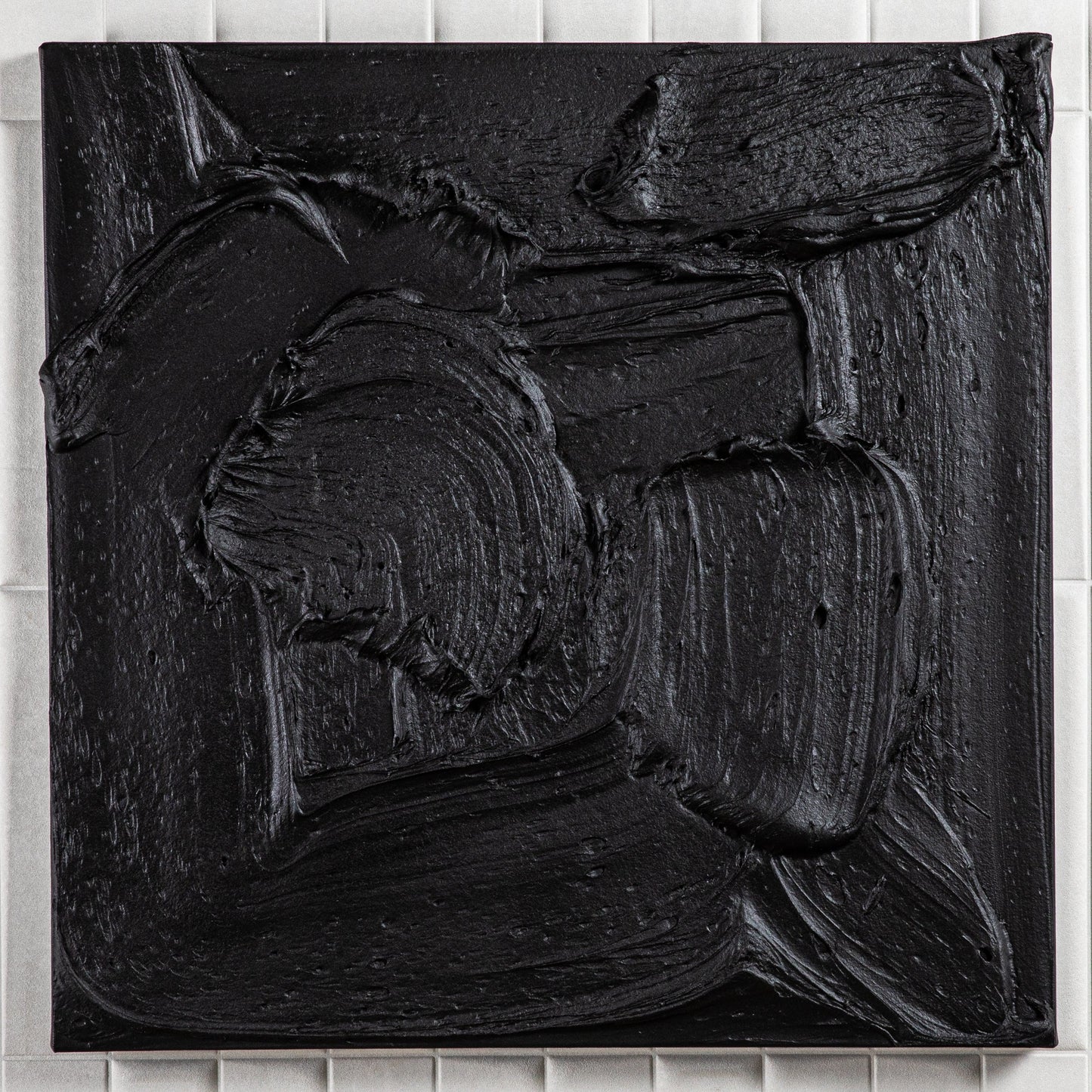 Modern Textural Monochromatic Painting by Michael Allen