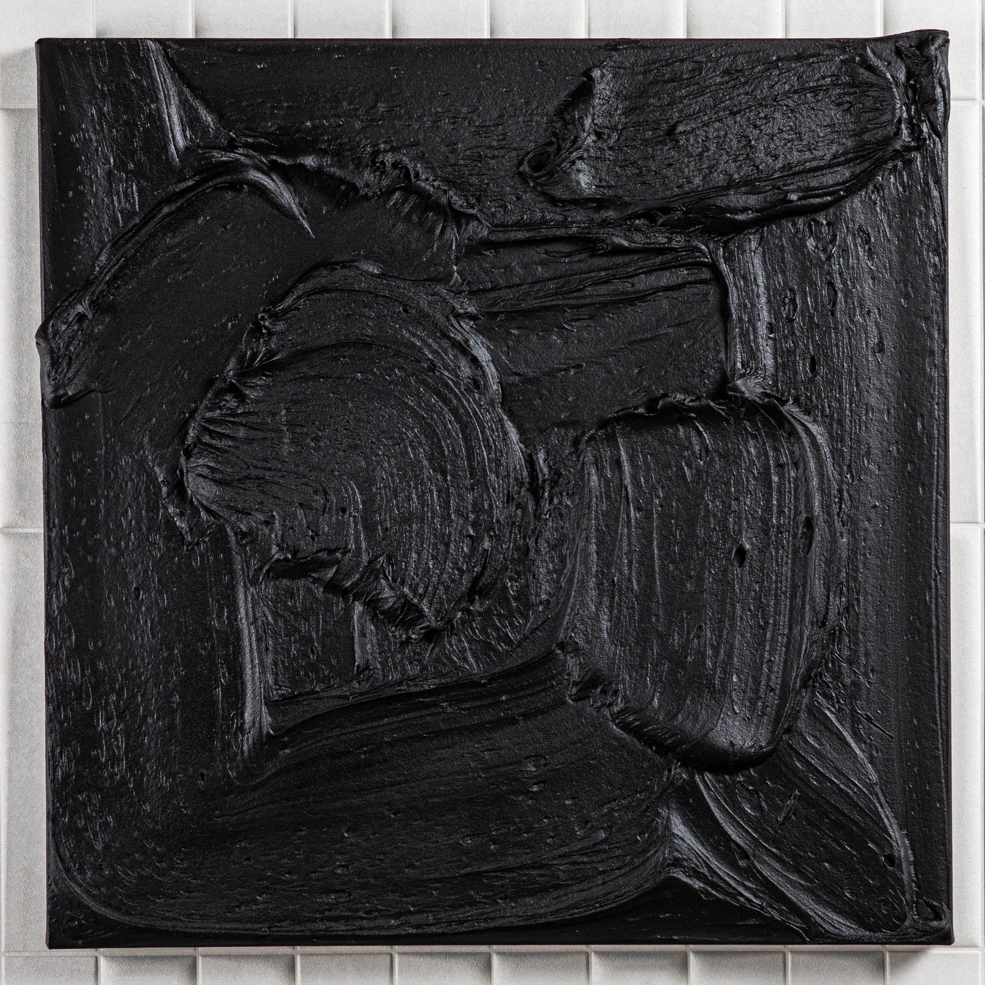 Modern Textural Monochromatic Painting by Michael Allen