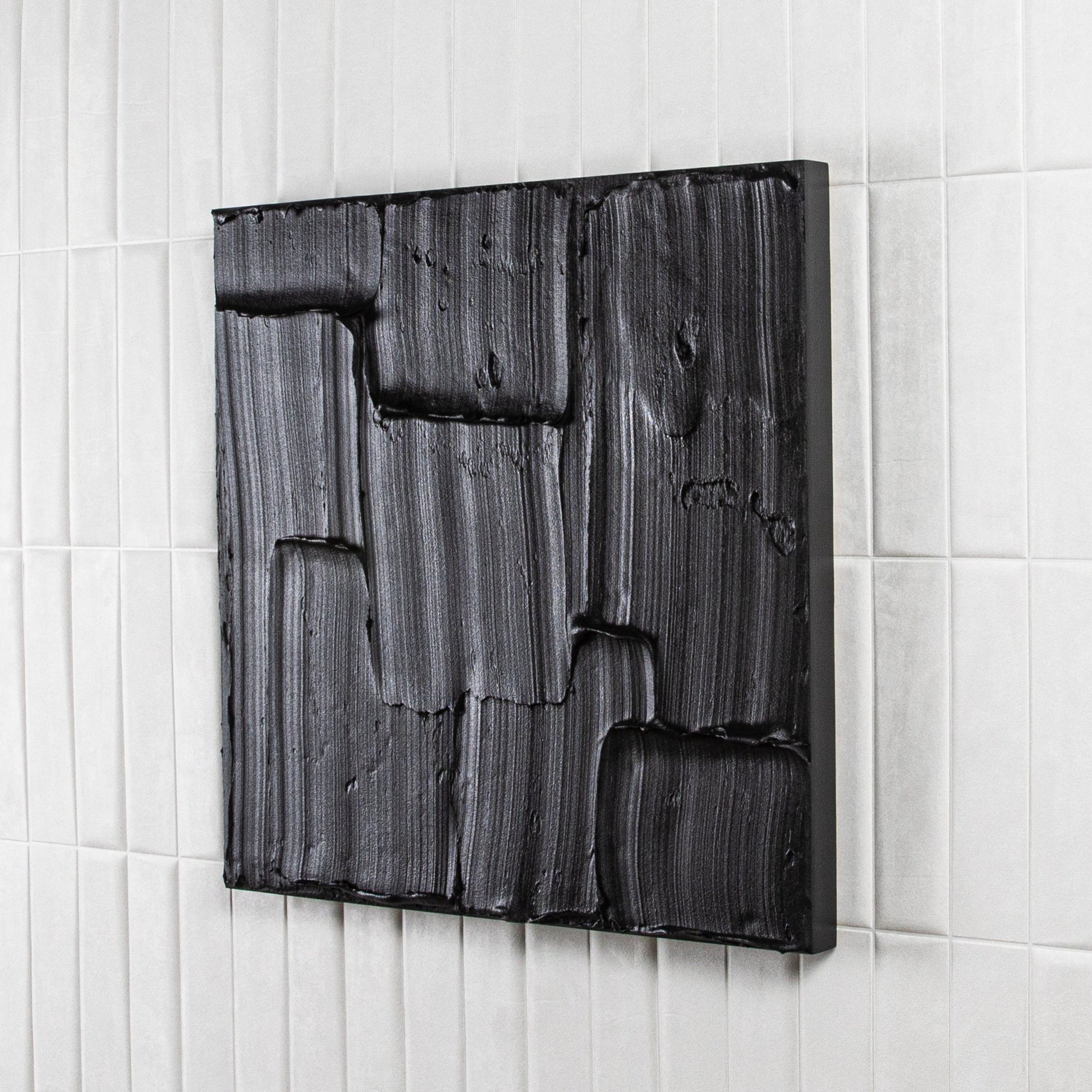 Modern Textural Monochromatic Painting by Michael Allen
